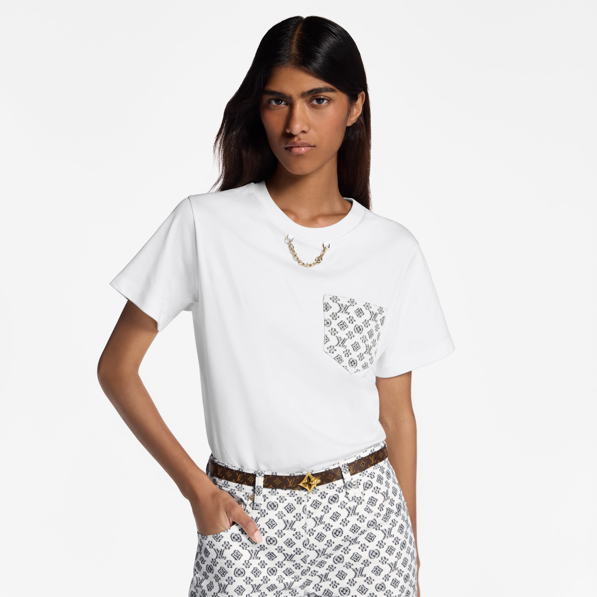 เข็มขัดรุ่น LV Flowergram ขนาด 20 มม. ใส่ได้ทั้งสองด้าน  in ผู้หญิง