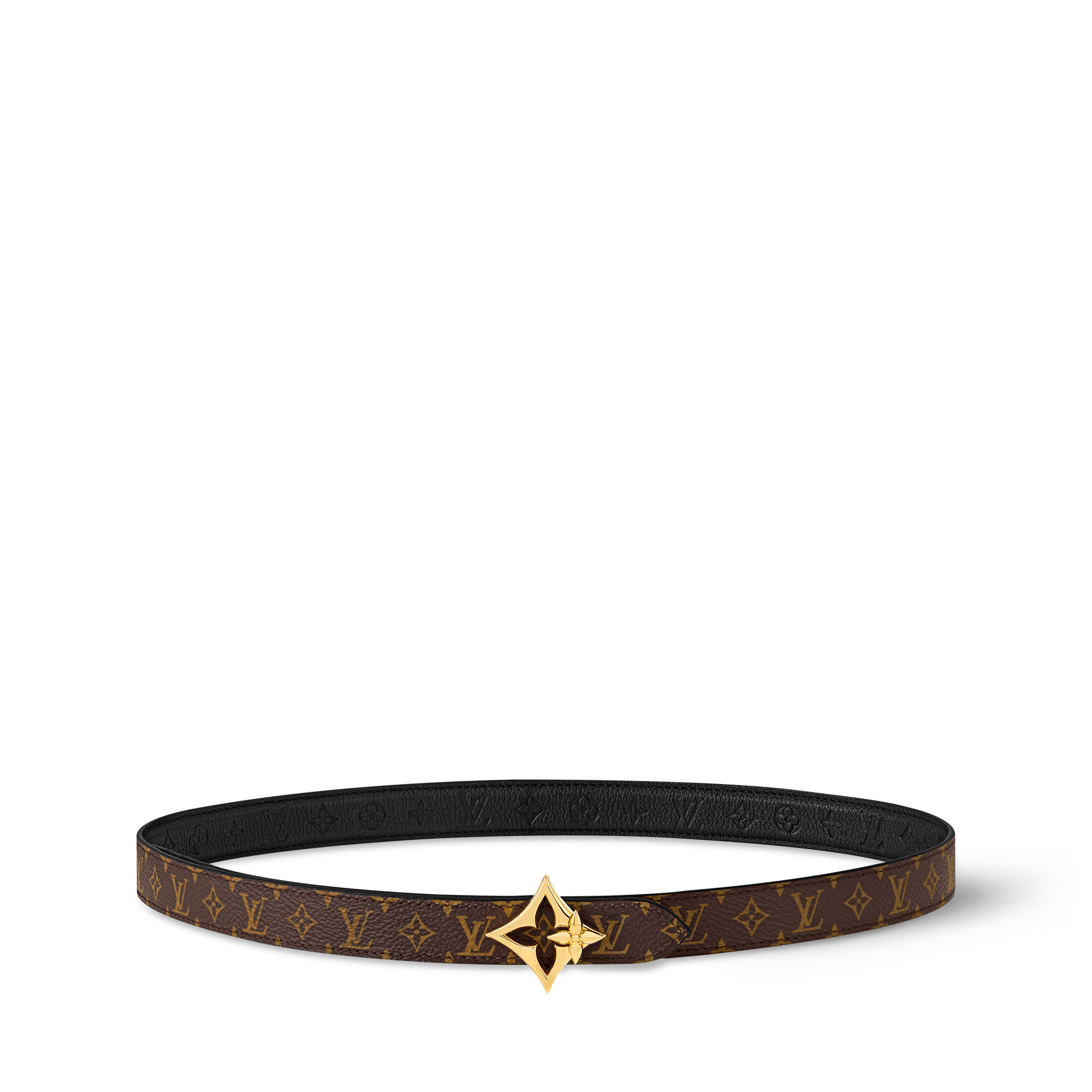 เข็มขัดรุ่น LV Flowergram ขนาด 20 มม. ใส่ได้ทั้งสองด้าน  in ผู้หญิง