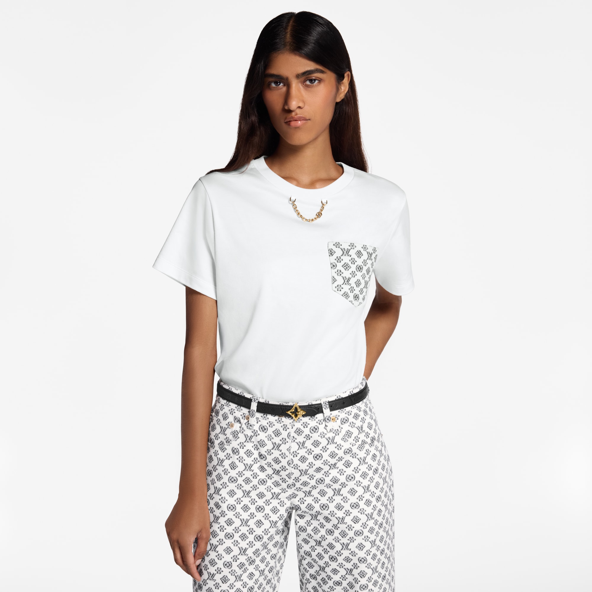 เข็มขัดรุ่น LV Flowergram ขนาด 20 มม. ใส่ได้ทั้งสองด้าน  in ผู้หญิง