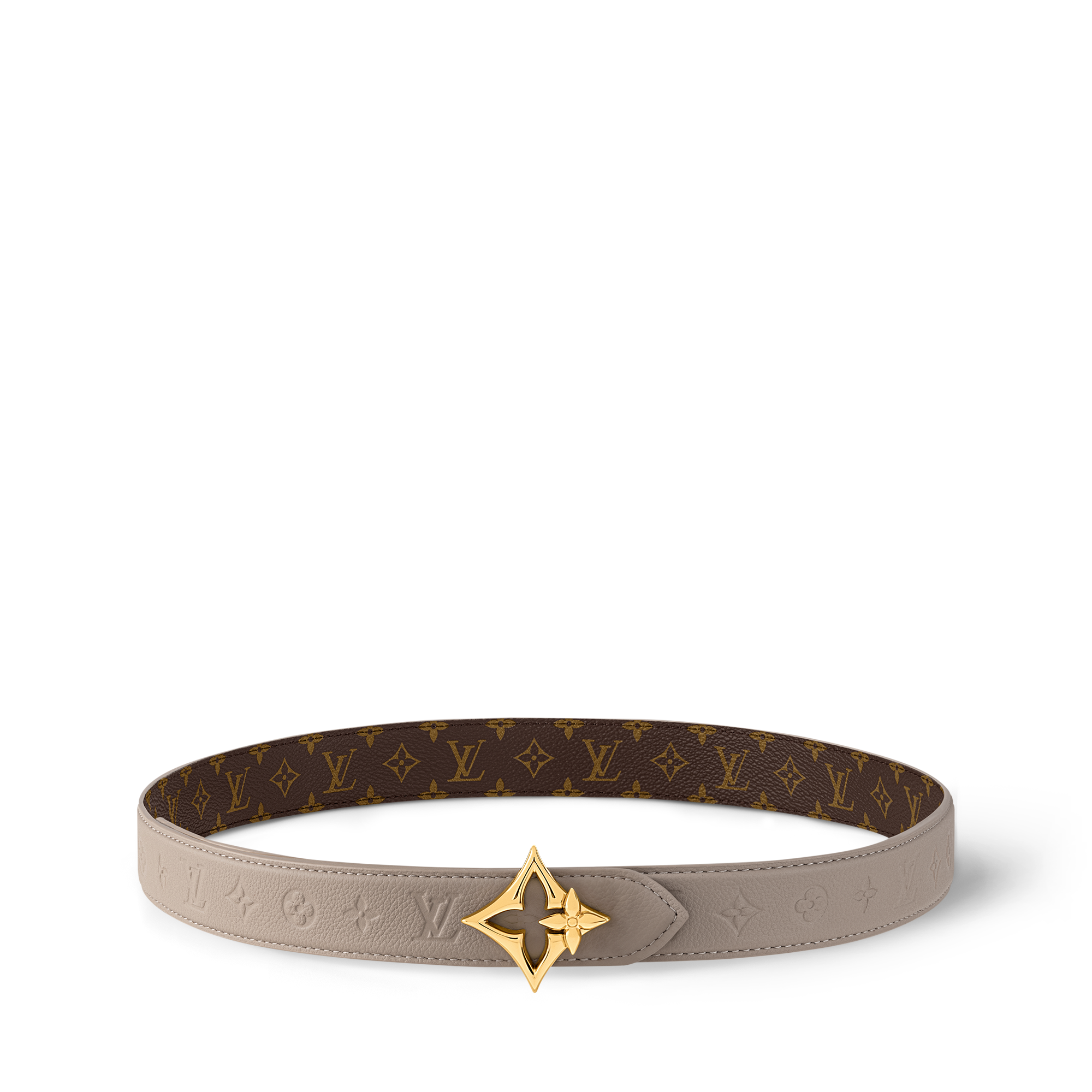 เข็มขัดรุ่น LV Flowergram Ard ขนาด 30 มม. ใส่ได้ทั้งสองด้าน  in ผู้หญิง
