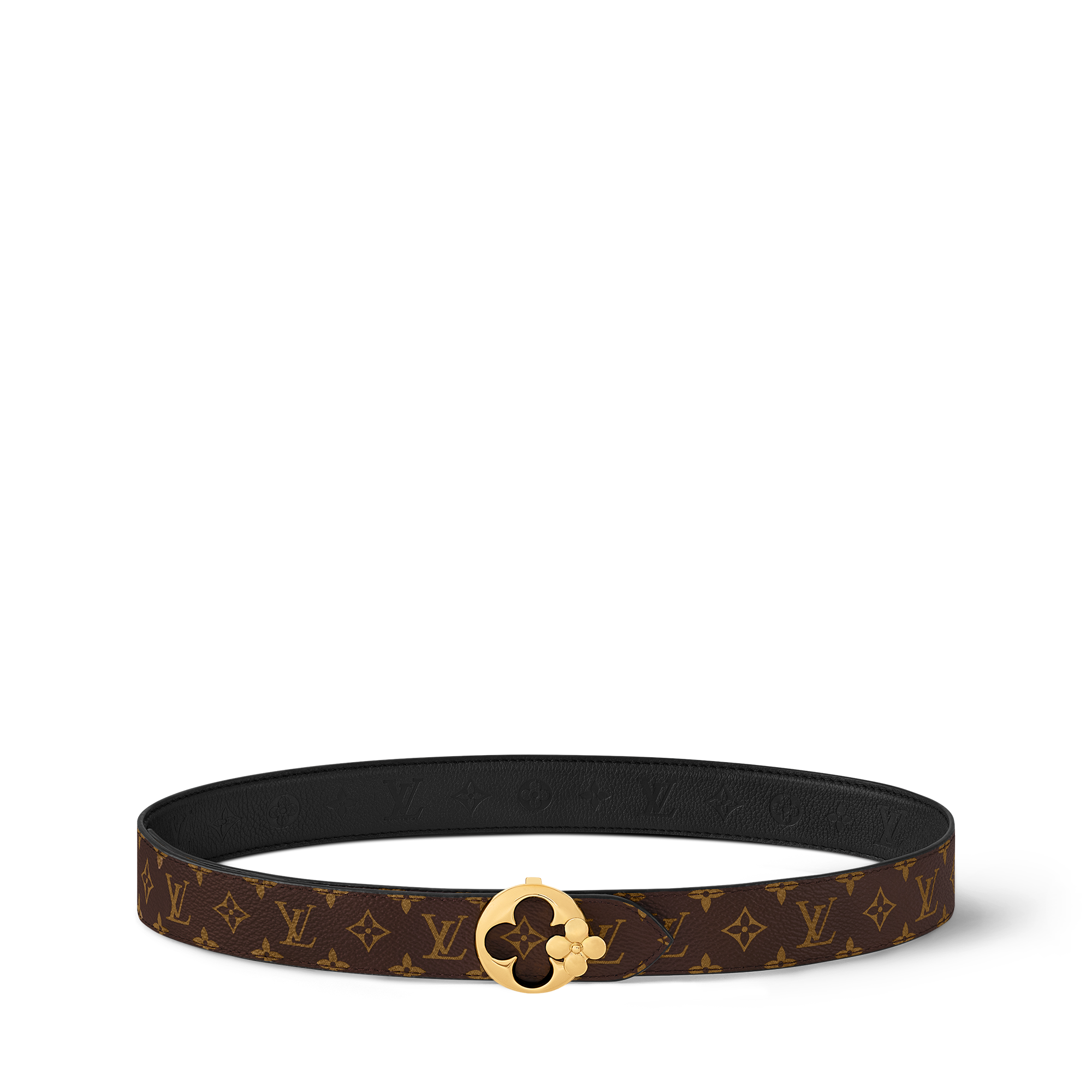 เข็มขัดรุ่น LV Flowergram Round ขนาด 30 มม. ใส่ได้ทั้งสองด้าน Monogram in ผู้หญิง