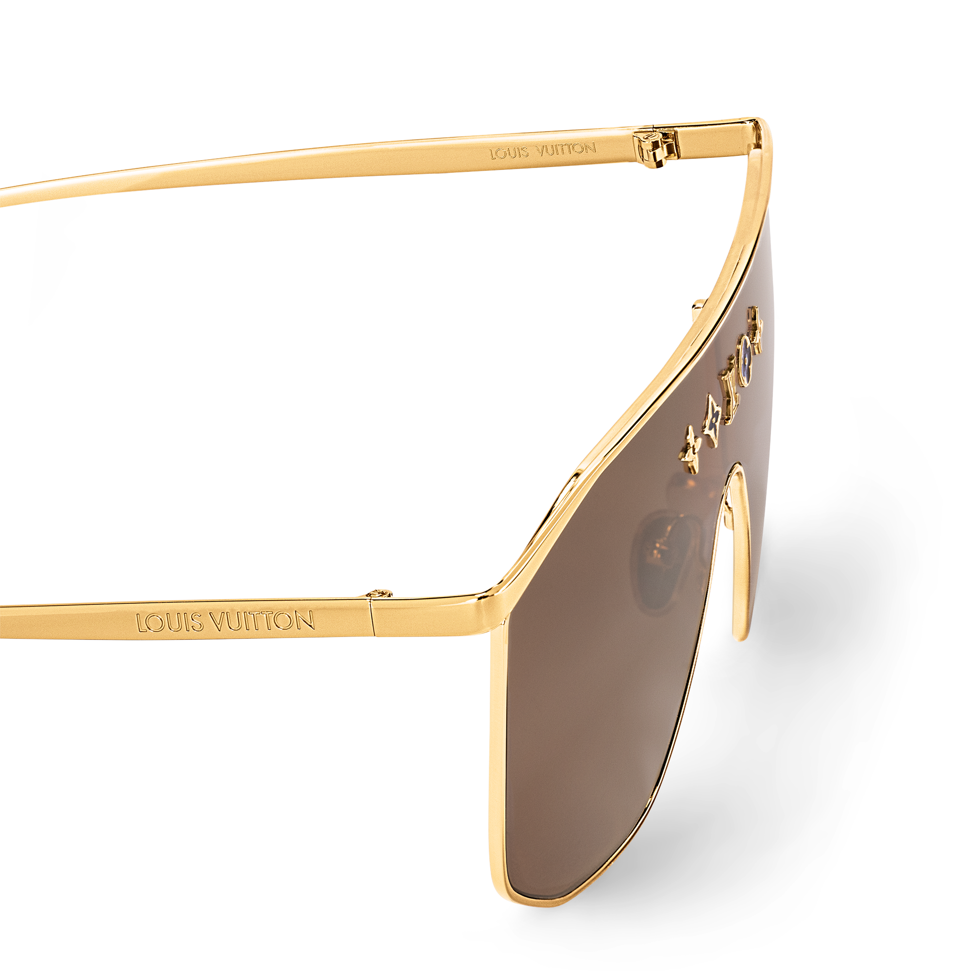 แว่นตากันแดดทรงหน้ากากรุ่น LV Golden . in ผู้หญิง