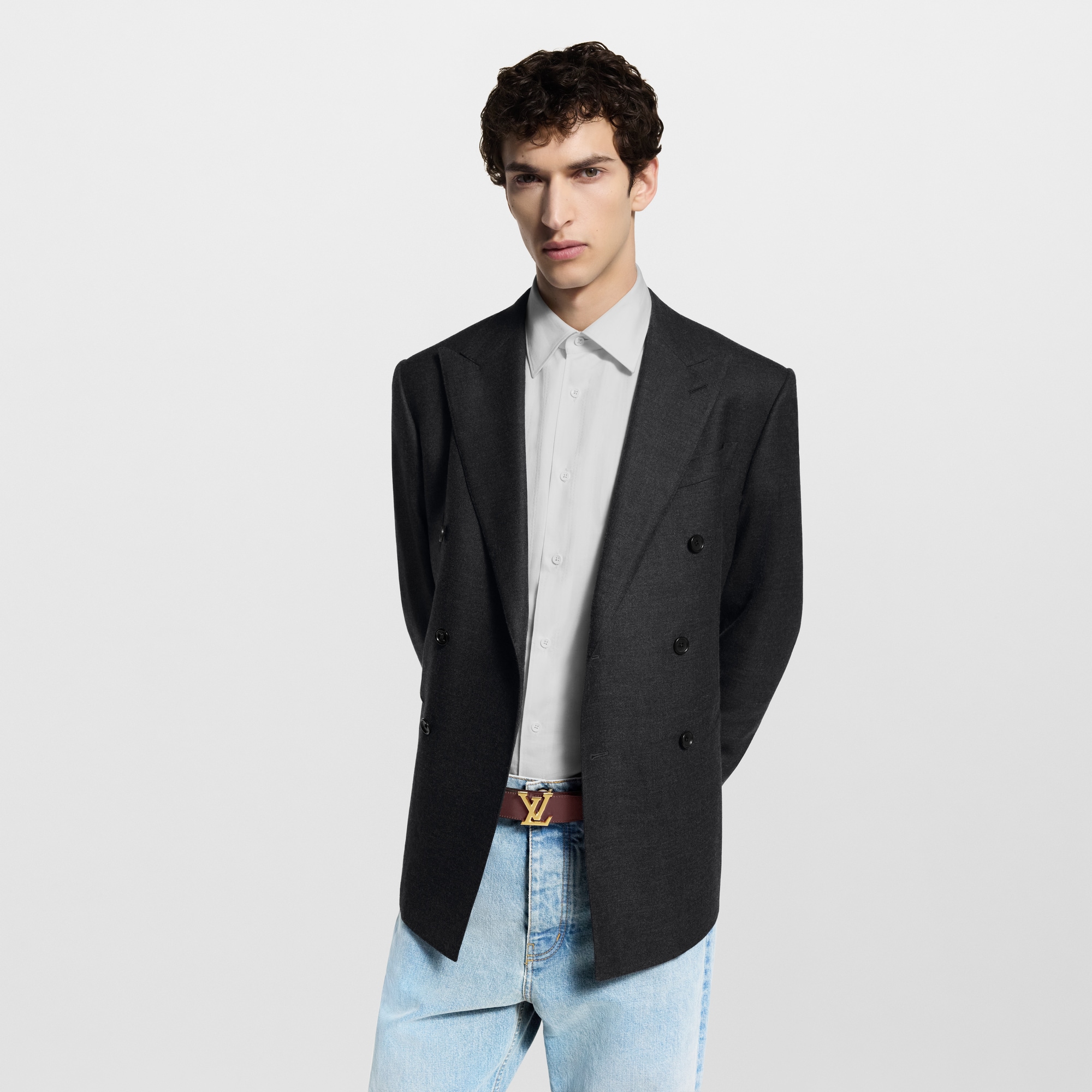 เข็มขัดรุ่น LV Heritage ขนาด 35 มม. ใส่ได้ทั้งสองด้าน หนังประเภทอื่น in ผู้ชาย