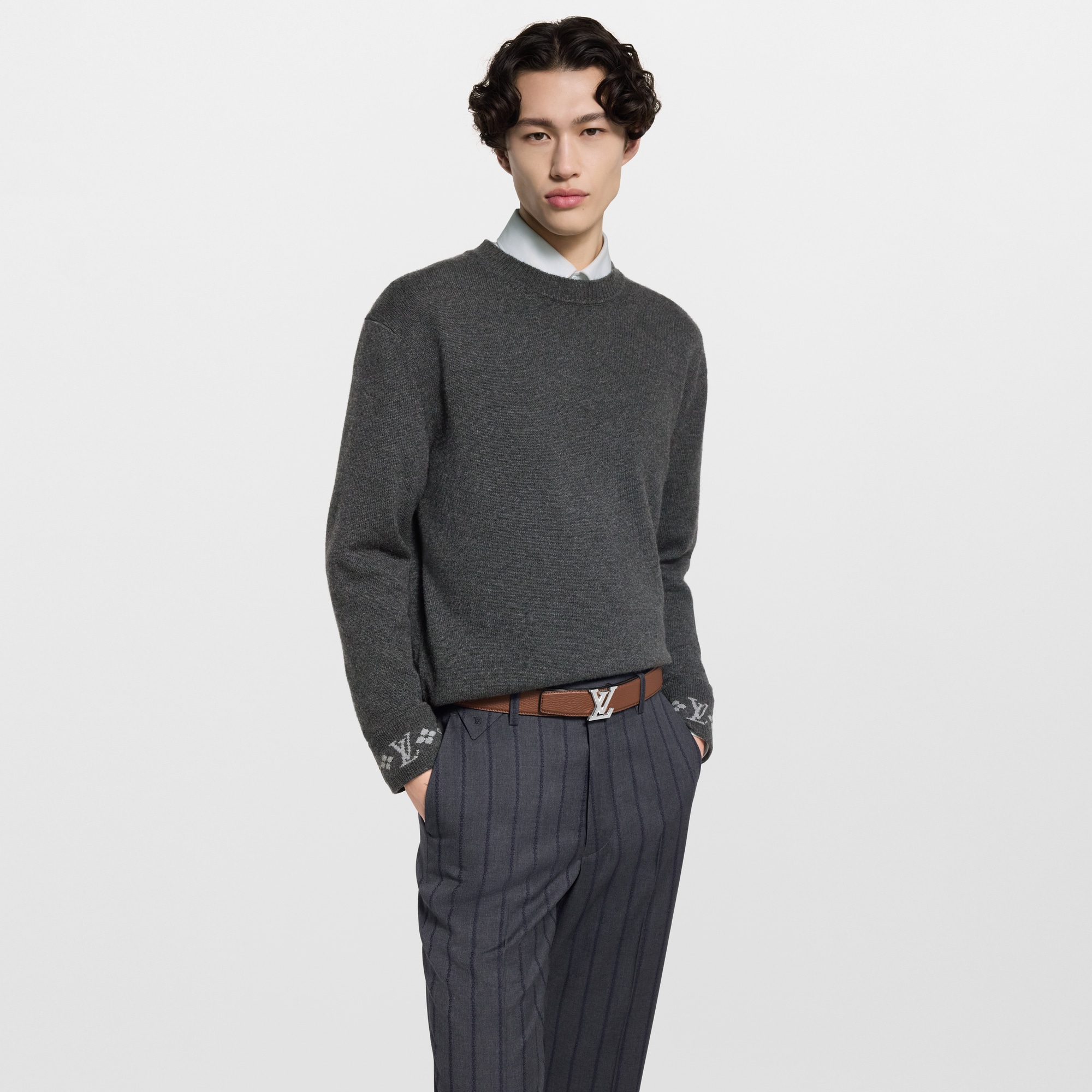 เข็มขัดรุ่น LV Heritage ขนาด 35 มม. ใส่ได้ทั้งสองด้าน หนังประเภทอื่น in ผู้ชาย