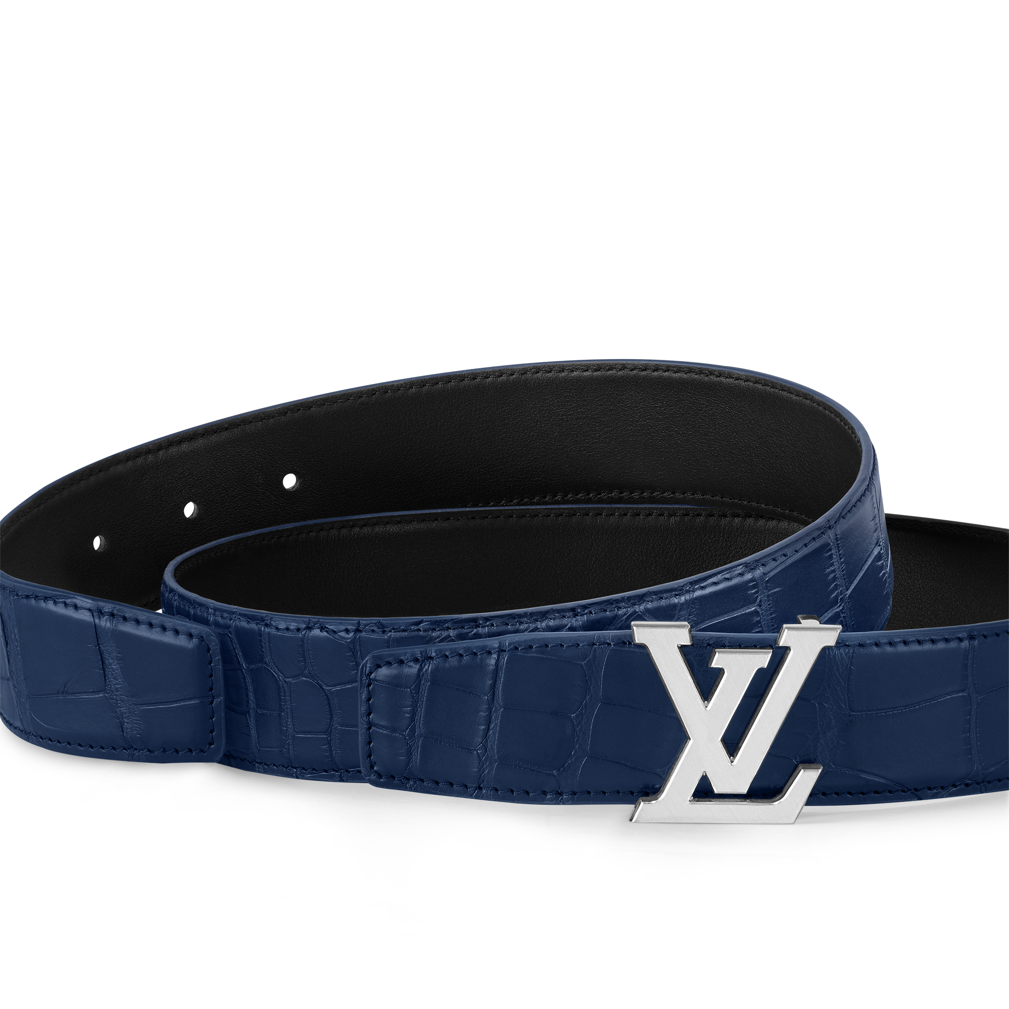 เข็มขัดรุ่น LV Heritage ขนาด 35 มม. ใส่ได้ทั้งสองด้าน หนังจระเข้แบบแมตต์ in ผู้ชาย