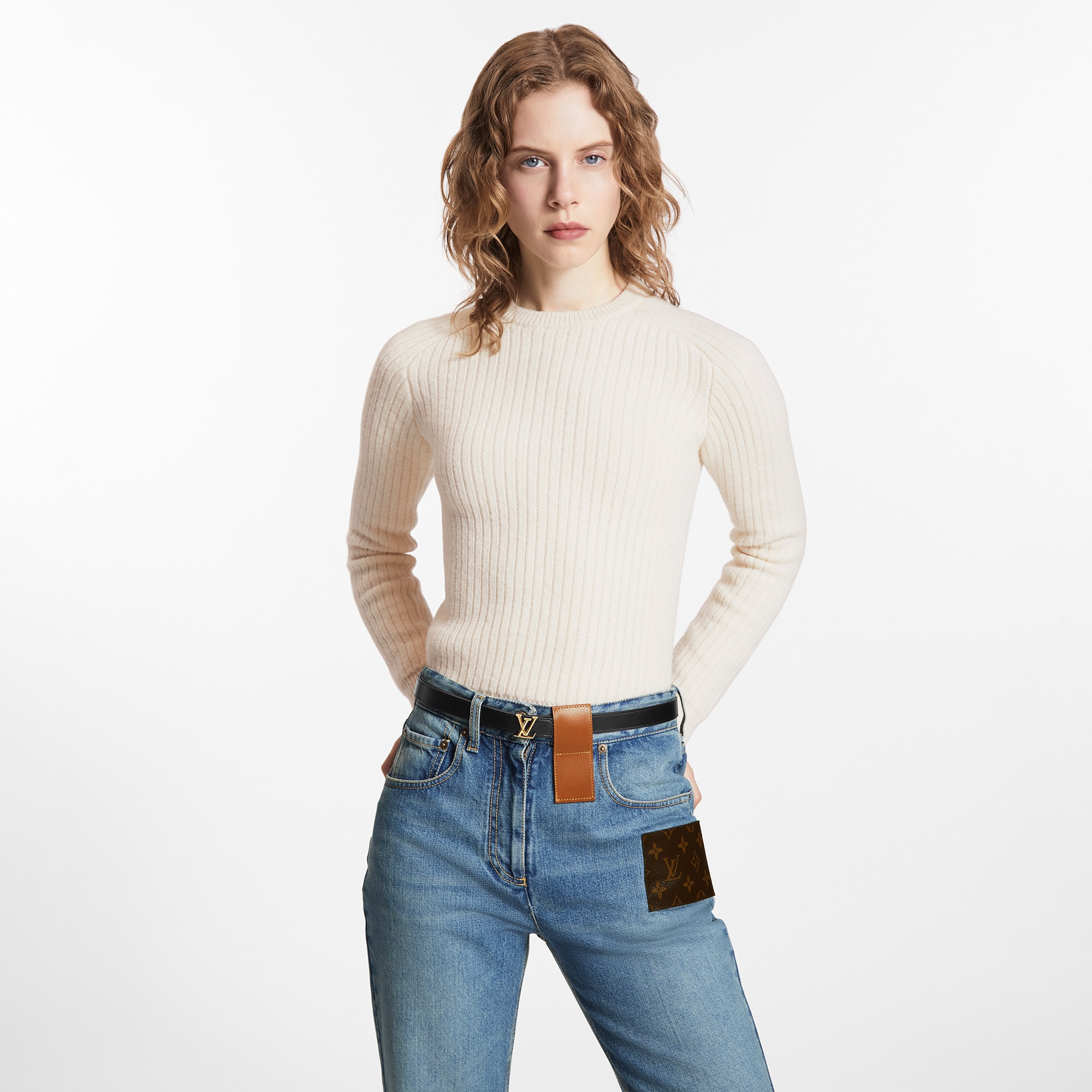 เข็มขัดรุ่น LV Iconic ขนาด 20 มม. ใส่ได้ทั้งสองด้าน Monogram in ผู้หญิง