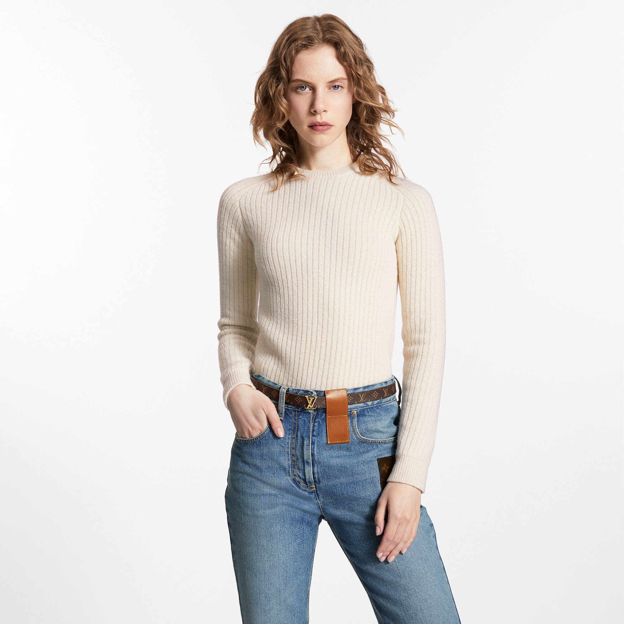 เข็มขัดรุ่น LV Iconic ขนาด 20 มม. ใส่ได้ทั้งสองด้าน Monogram in ผู้หญิง