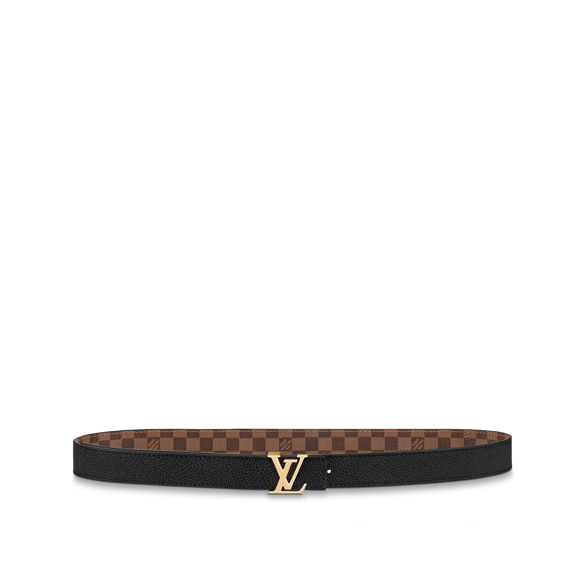 เข็มขัดรุ่น LV Initiales ขนาด 25 มม. Damier Ebene in ผู้หญิง