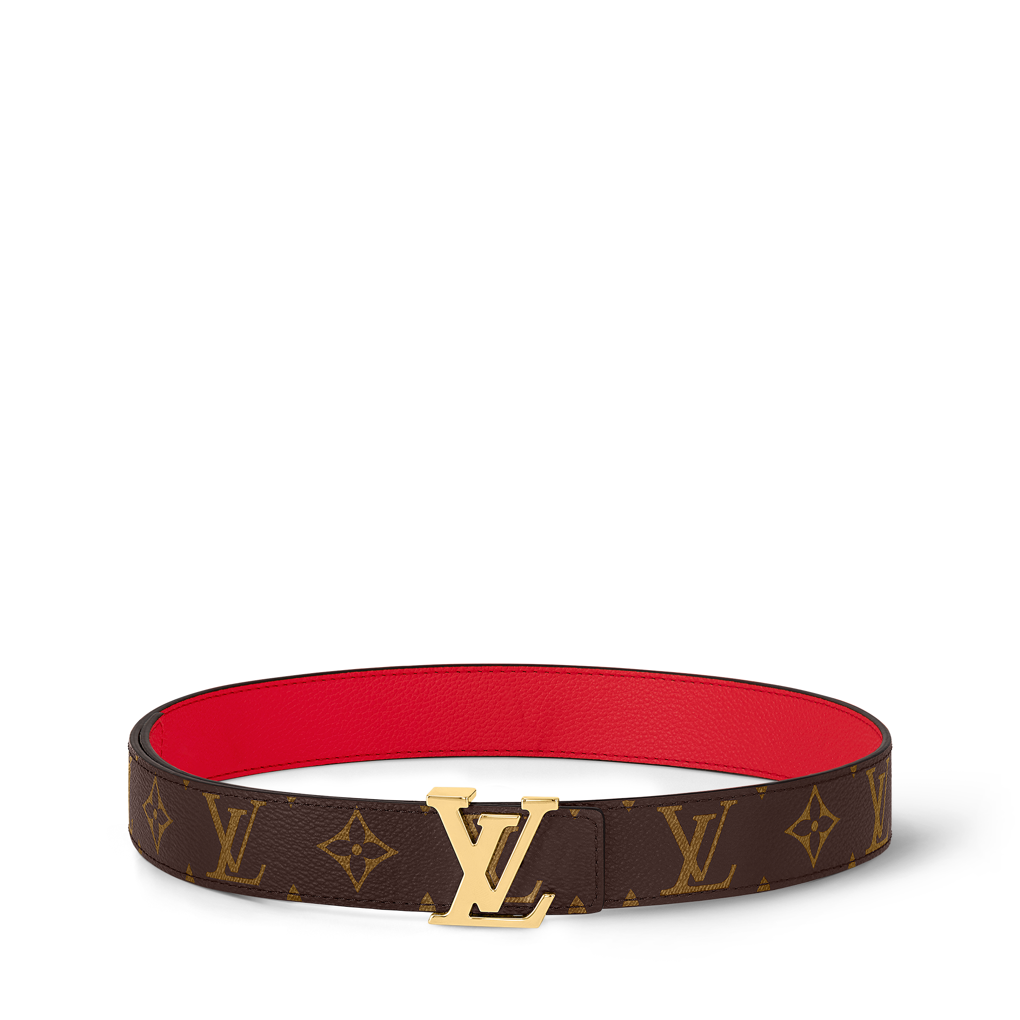 เข็มขัดรุ่น LV Initiales ขนาด 30 มม. ใส่ได้ทั้งสองด้าน Monogram in ผู้หญิง