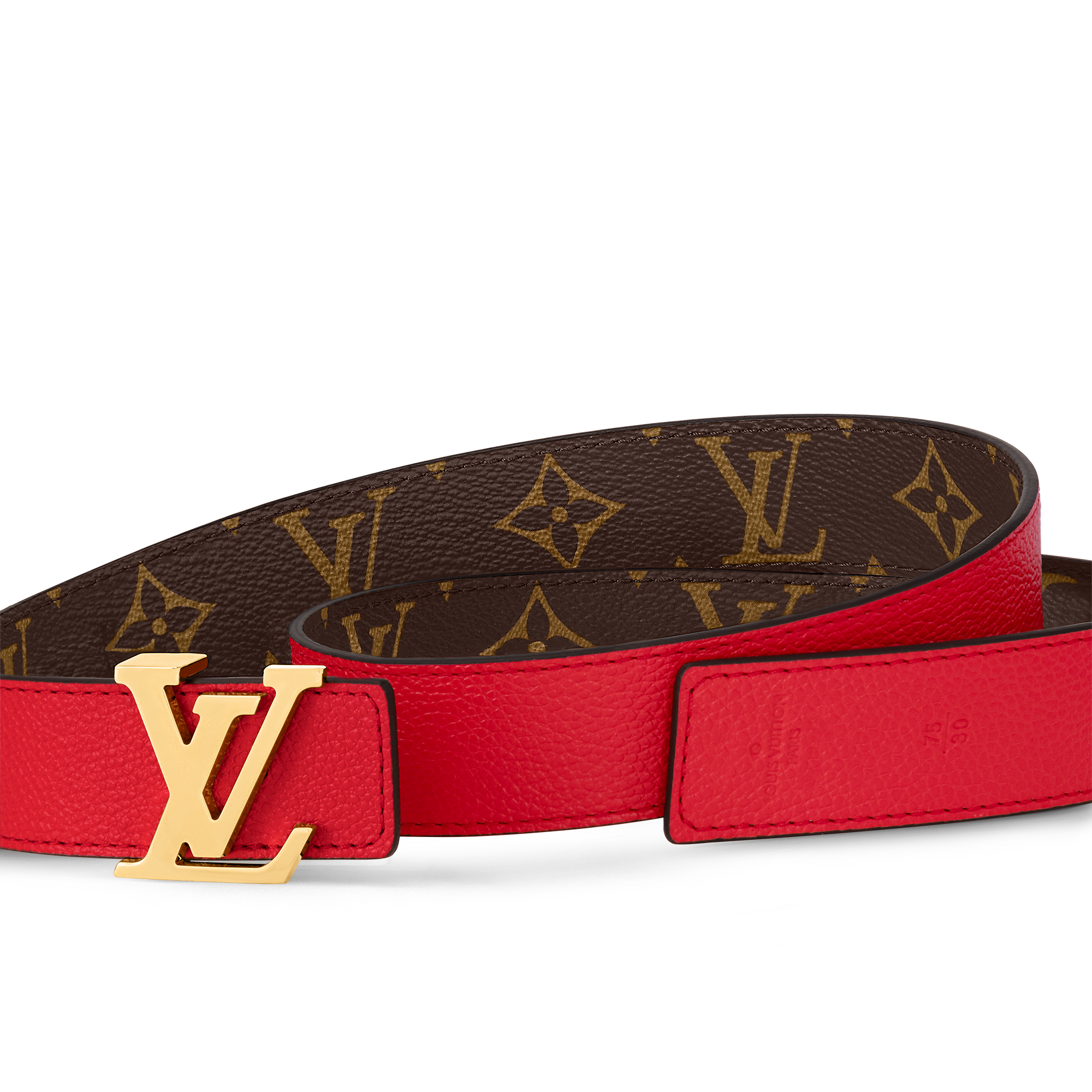 เข็มขัดรุ่น LV Initiales ขนาด 30 มม. ใส่ได้ทั้งสองด้าน Monogram in ผู้หญิง