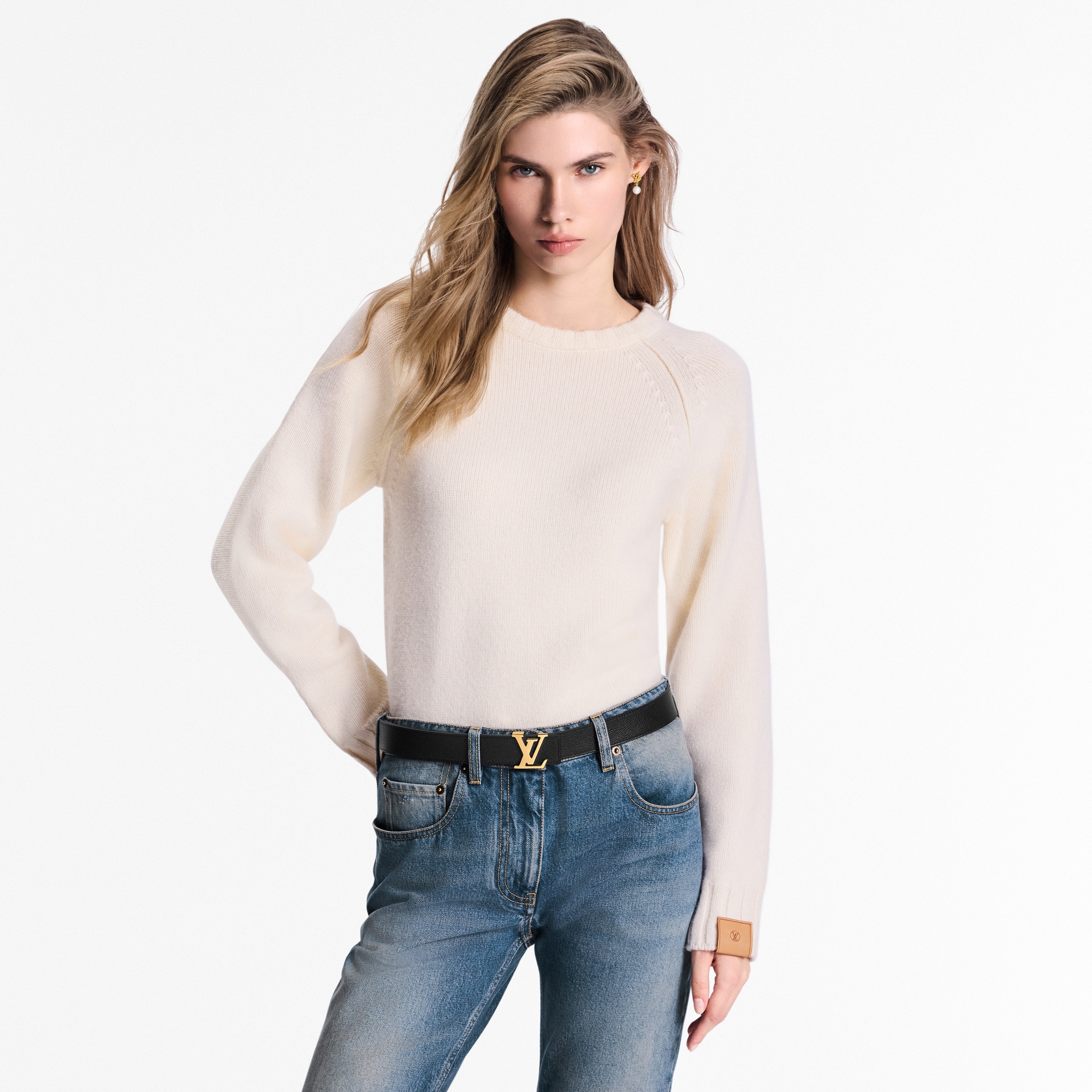 เข็มขัดรุ่น LV Initiales ขนาด 30 มม. ใส่ได้ทั้งสองด้าน Monogram in ผู้หญิง