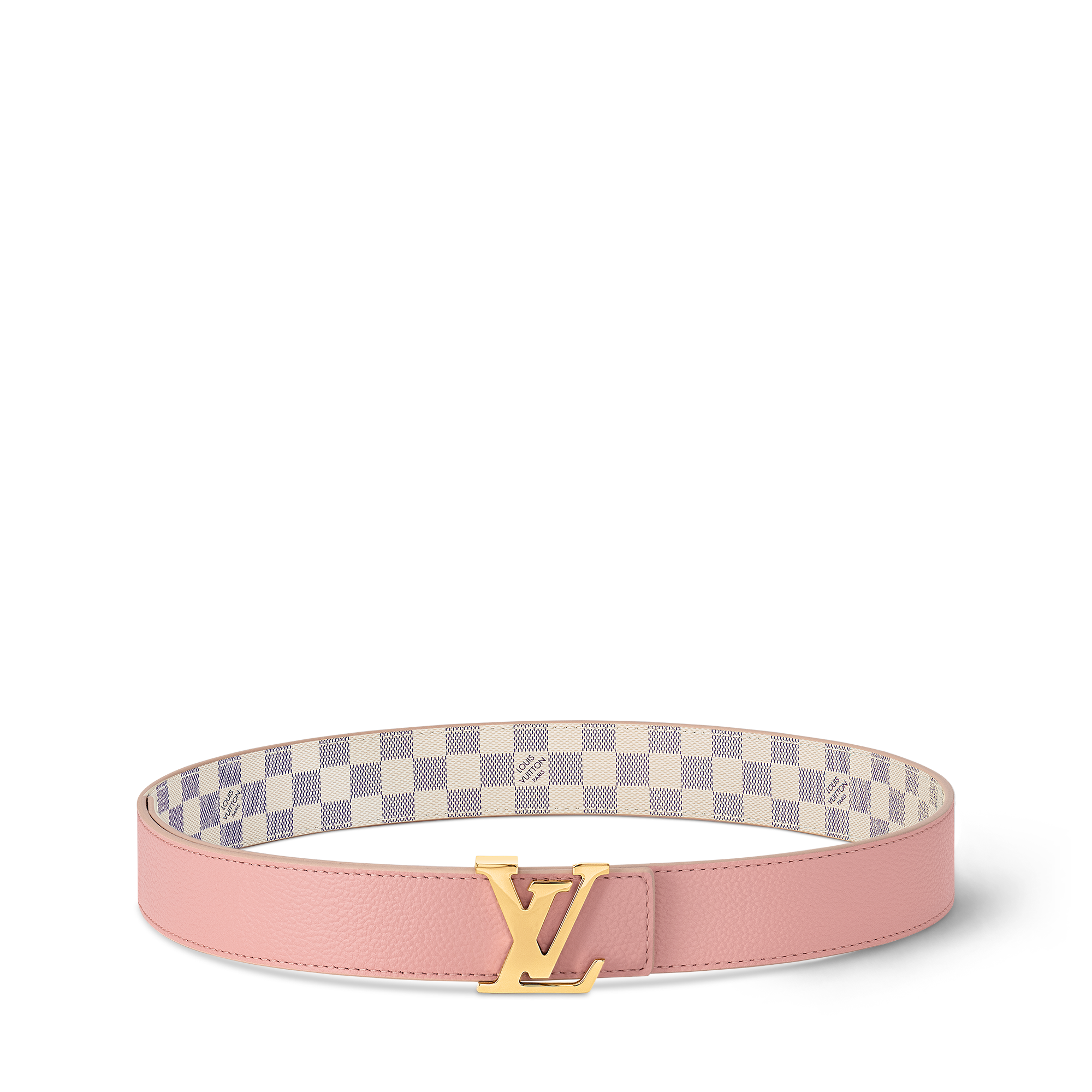 เข็มขัดรุ่น LV Initiales ขนาด 30 มม. ใส่ได้ทั้งสองด้าน Damier Azur in ผู้หญิง