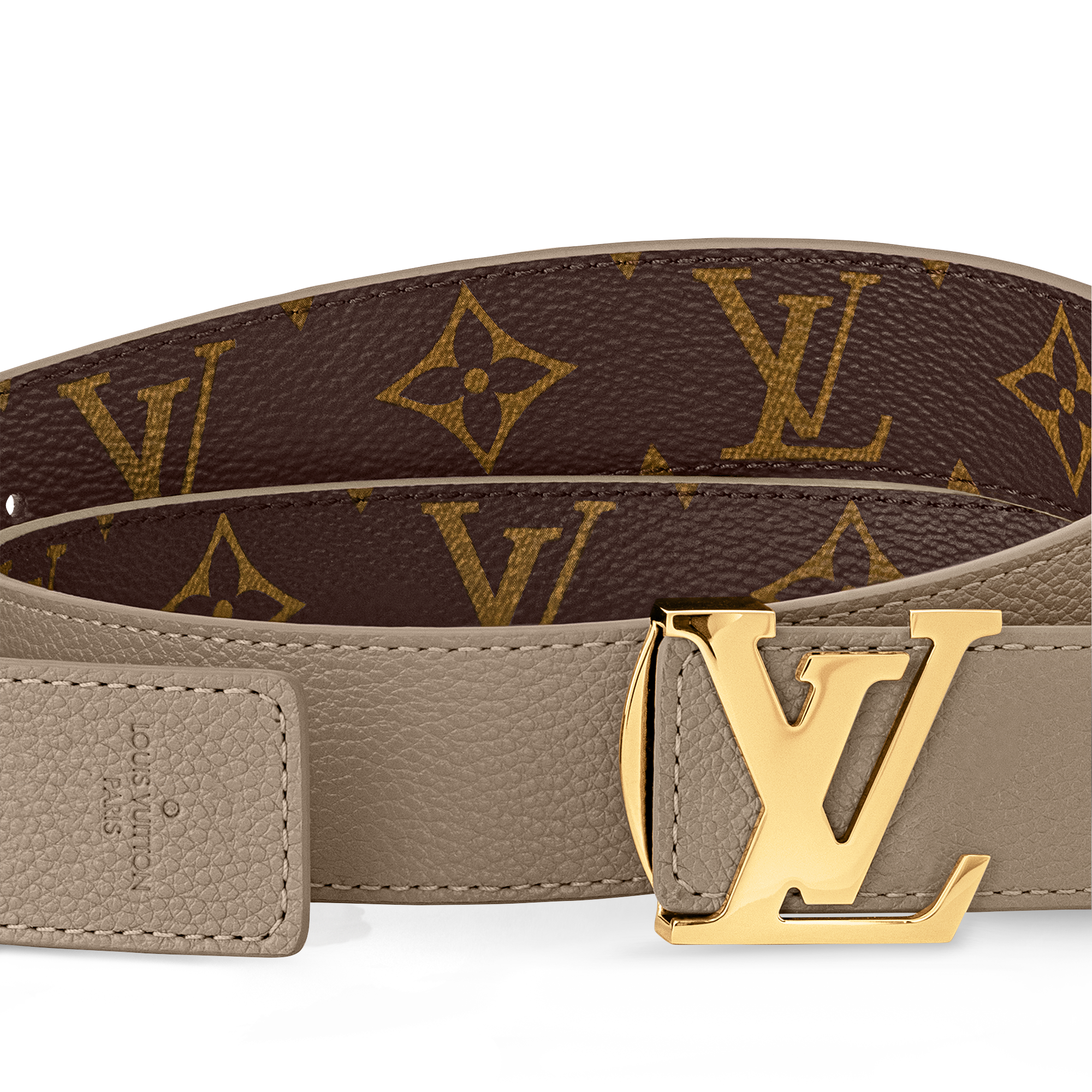 เข็มขัดรุ่น LV Initiales ขนาด 30 มม. ใส่ได้ทั้งสองด้าน Monogram in ผู้หญิง