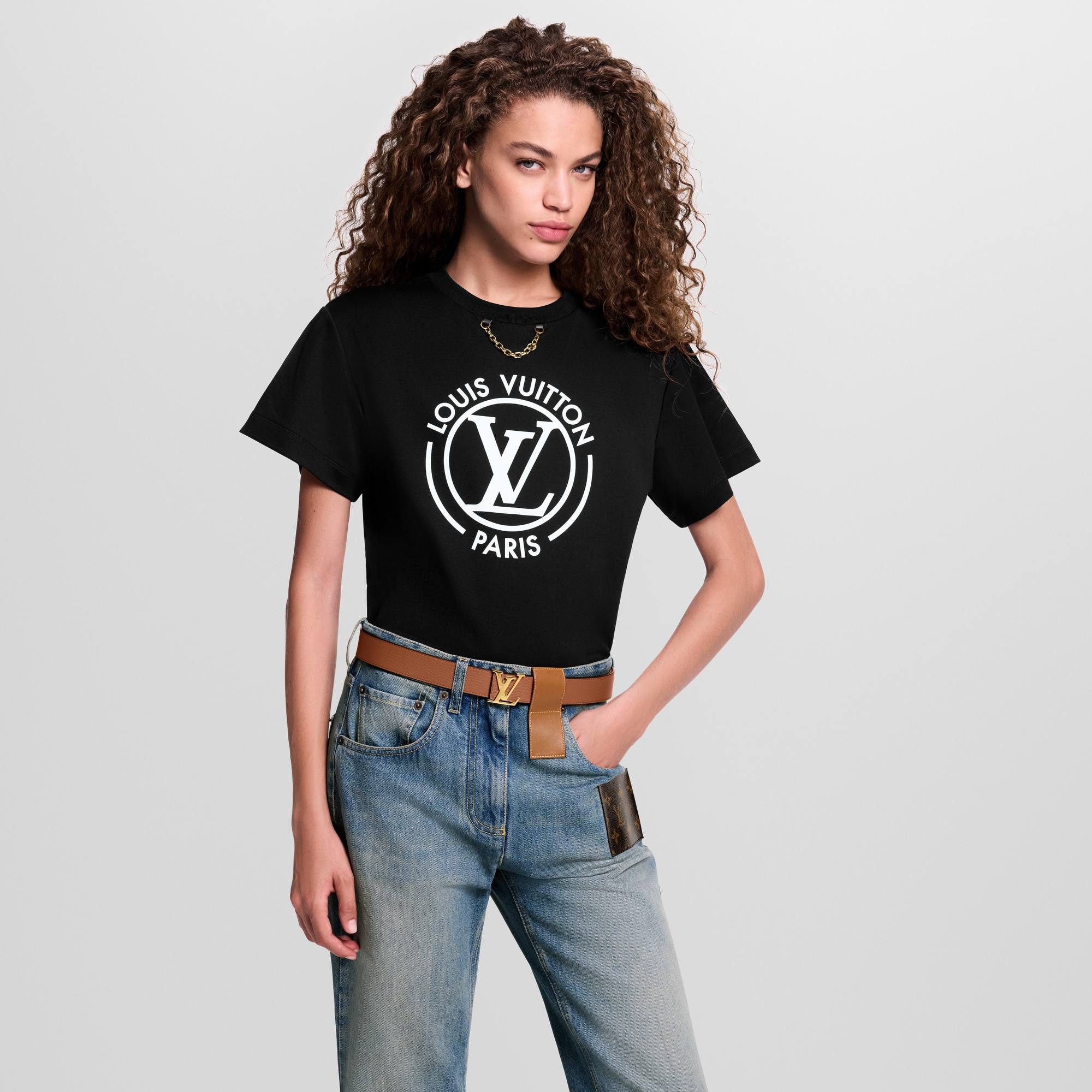 เข็มขัดรุ่น LV Initiales ขนาด 30 มม. ใส่ได้ทั้งสองด้าน  in ผู้หญิง