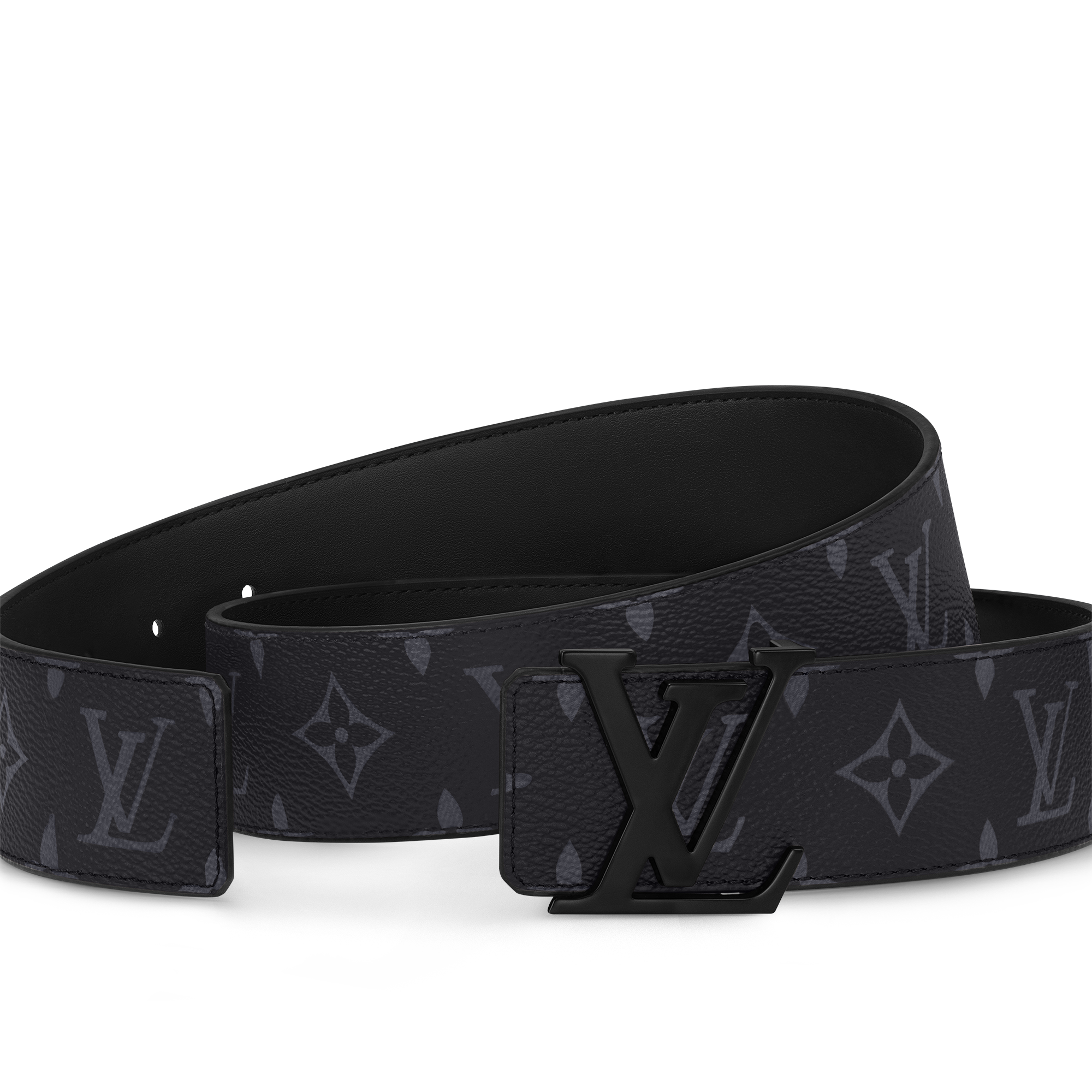 เข็มขัดสีดำแมตต์รุ่น LV Initiales ขนาด 40 มม.  in ผู้ชาย