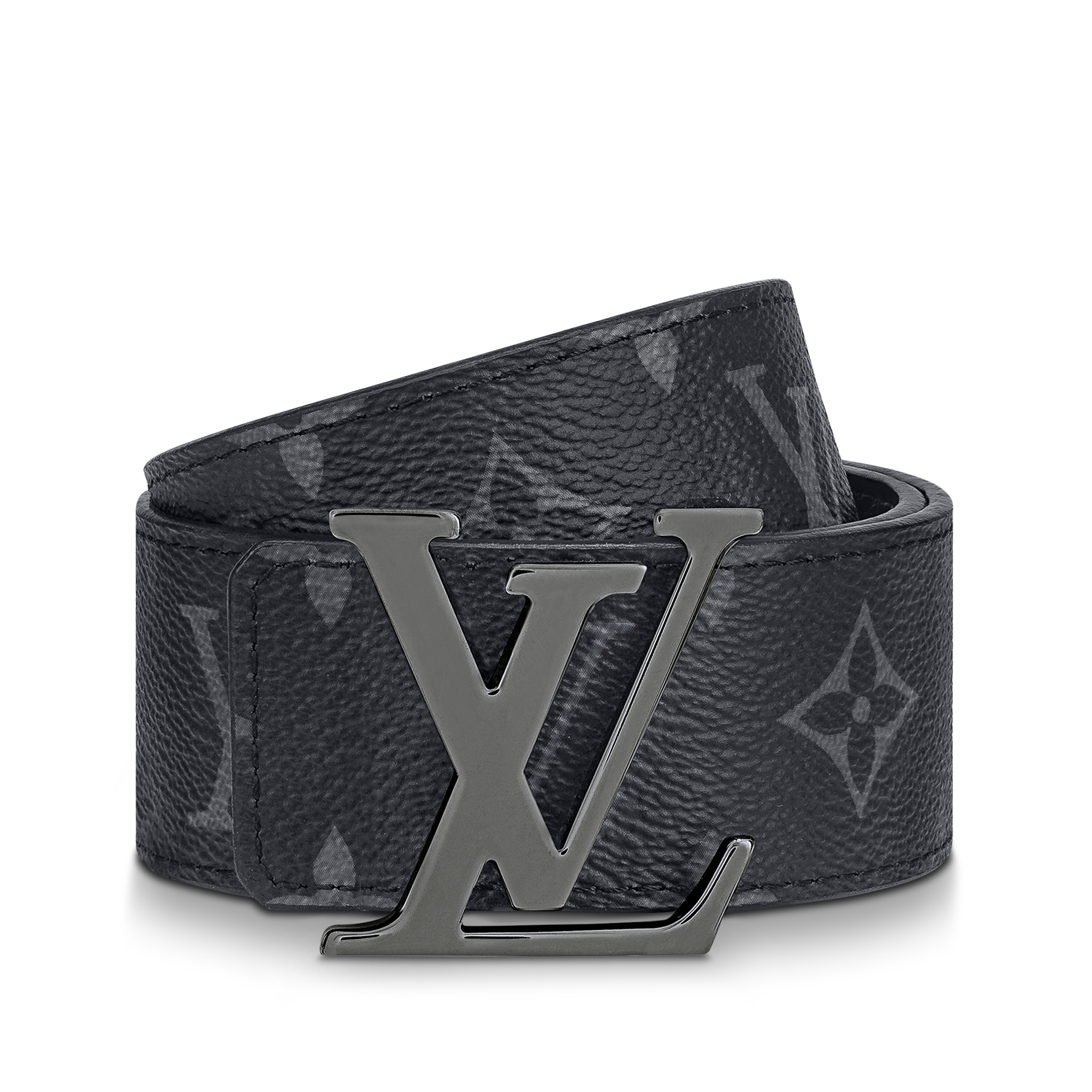 เข็มขัดรุ่น LV Initiales ขนาด 40 มม. ใส่ได้ทั้งสองด้าน Monogram Eclipse in ผู้ชาย