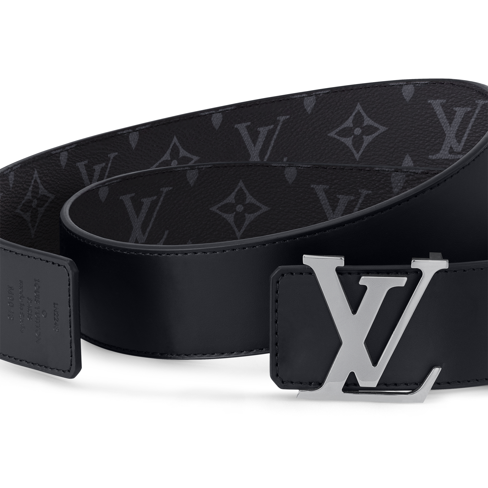 เข็มขัดรุ่น LV Initiales ขนาด 40 มม. ใส่ได้ทั้งสองด้าน Monogram Eclipse in ผู้ชาย