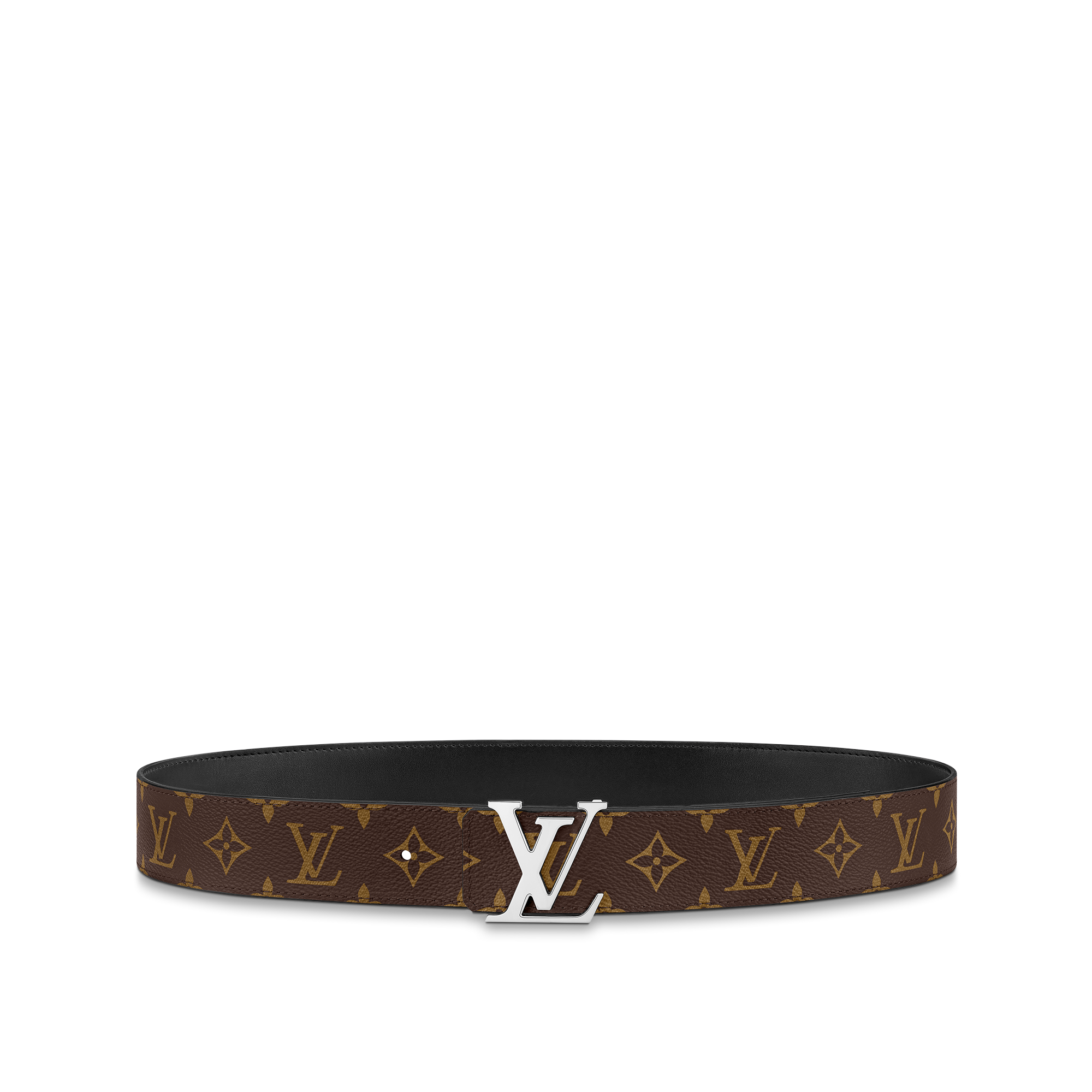 เข็มขัดรุ่น LV Initiales ขนาด 40 มม. ใส่ได้ทั้งสองด้าน Monogram Macassar in ผู้ชาย