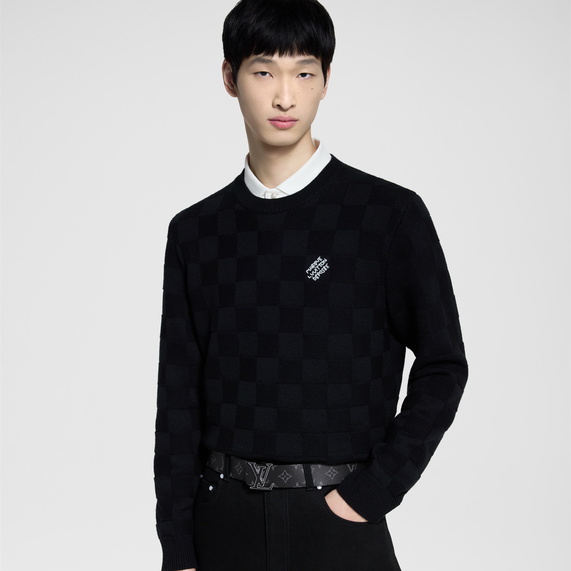 เข็มขัดรุ่น LV Initiales ขนาด 40 มม. ใส่ได้ทั้งสองด้าน Taigarama in ผู้ชาย