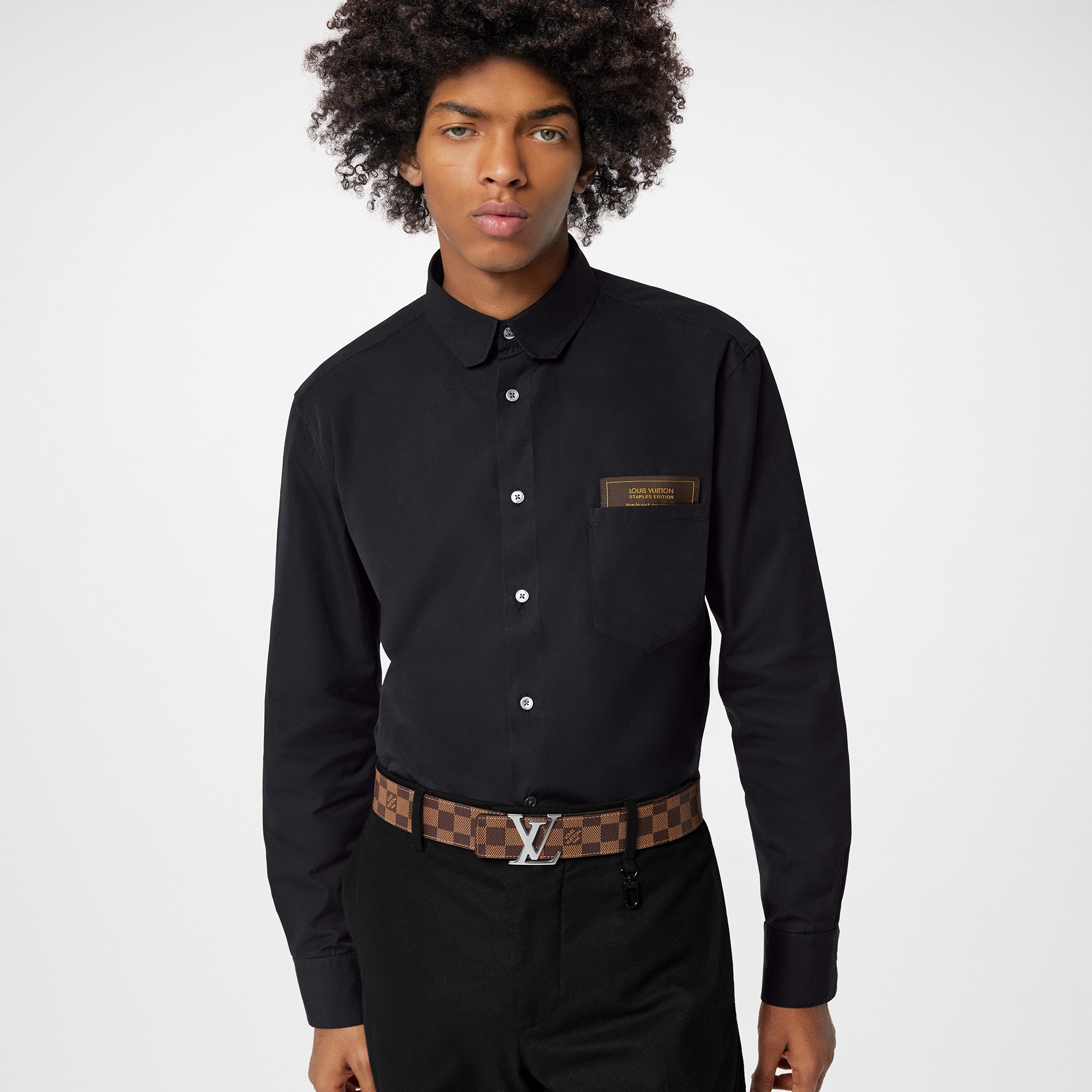 เข็มขัดรุ่น LV Initiales ขนาด 40 มม. ใส่ได้ทั้งสองด้าน Damier Graphite in ผู้ชาย