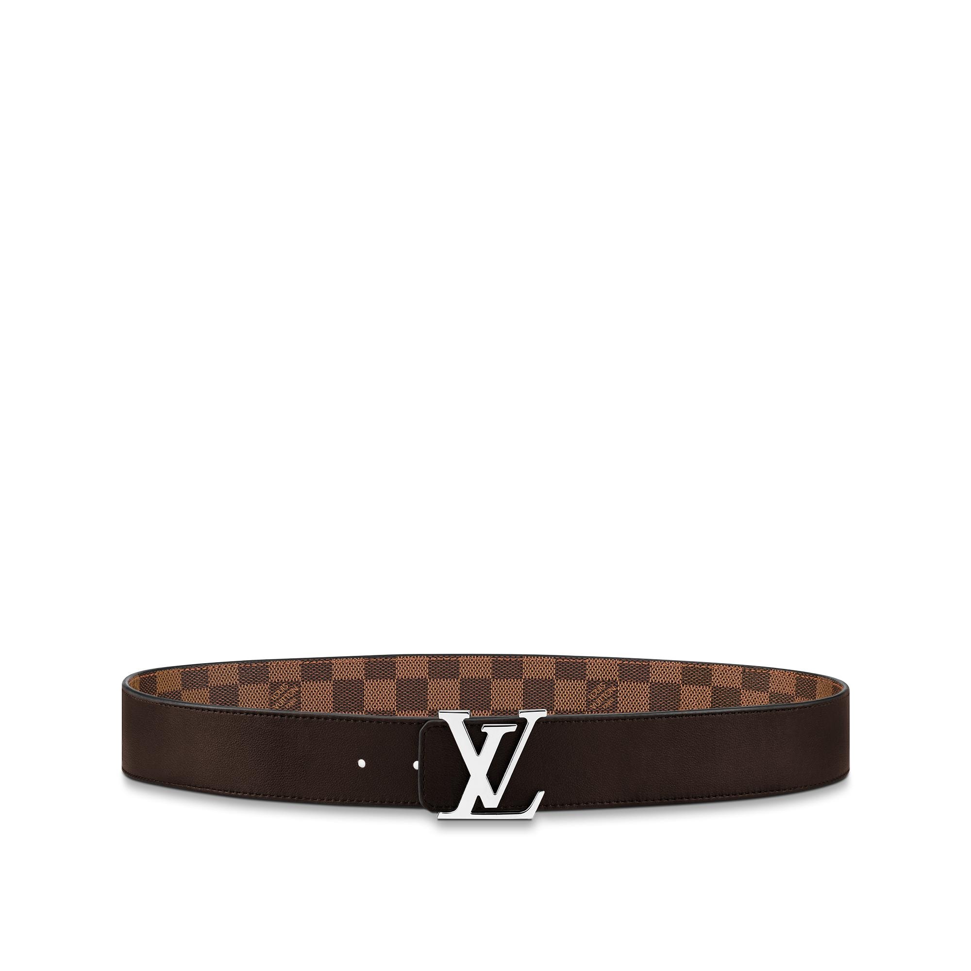 เข็มขัดรุ่น LV Initiales ขนาด 40 มม. ใส่ได้ทั้งสองด้าน Damier Graphite in ผู้ชาย
