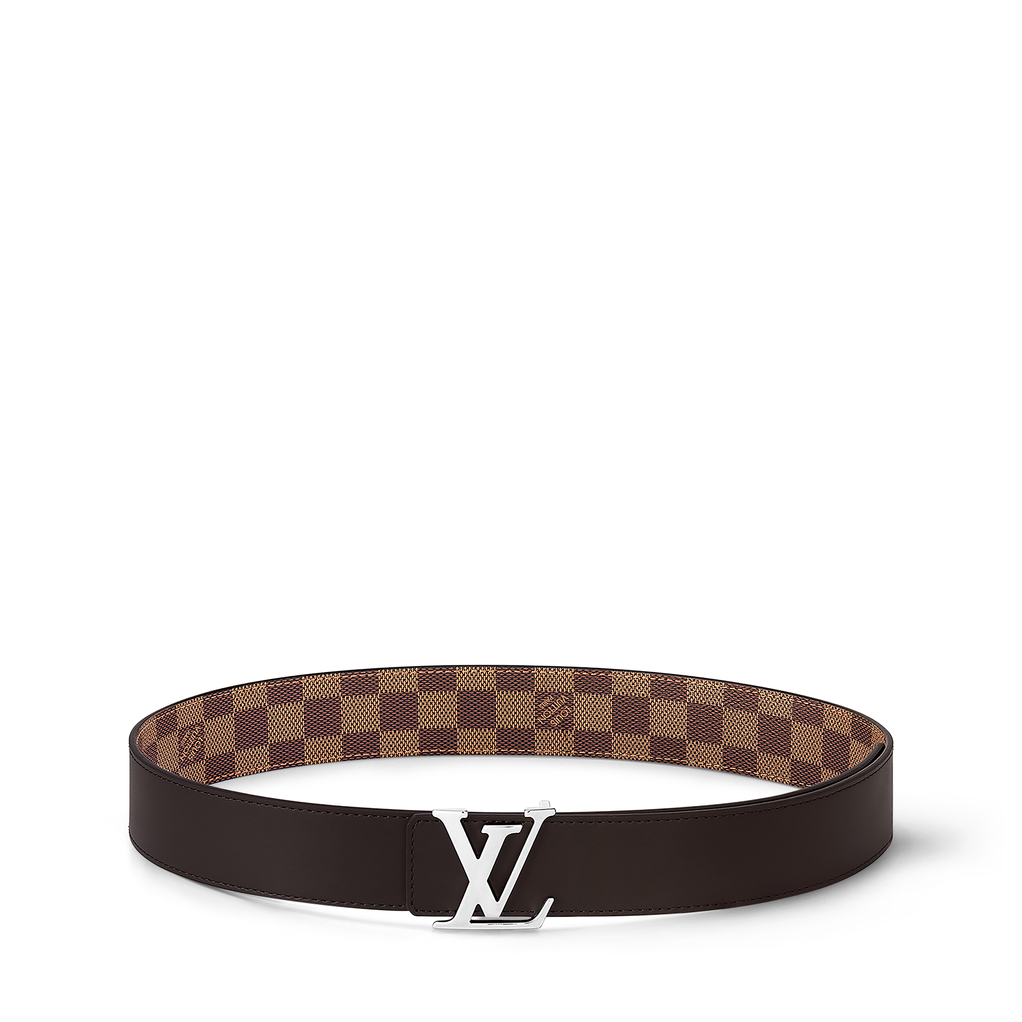เข็มขัดรุ่น LV Initiales ขนาด 40 มม. ใส่ได้ทั้งสองด้าน Damier Graphite in ผู้ชาย