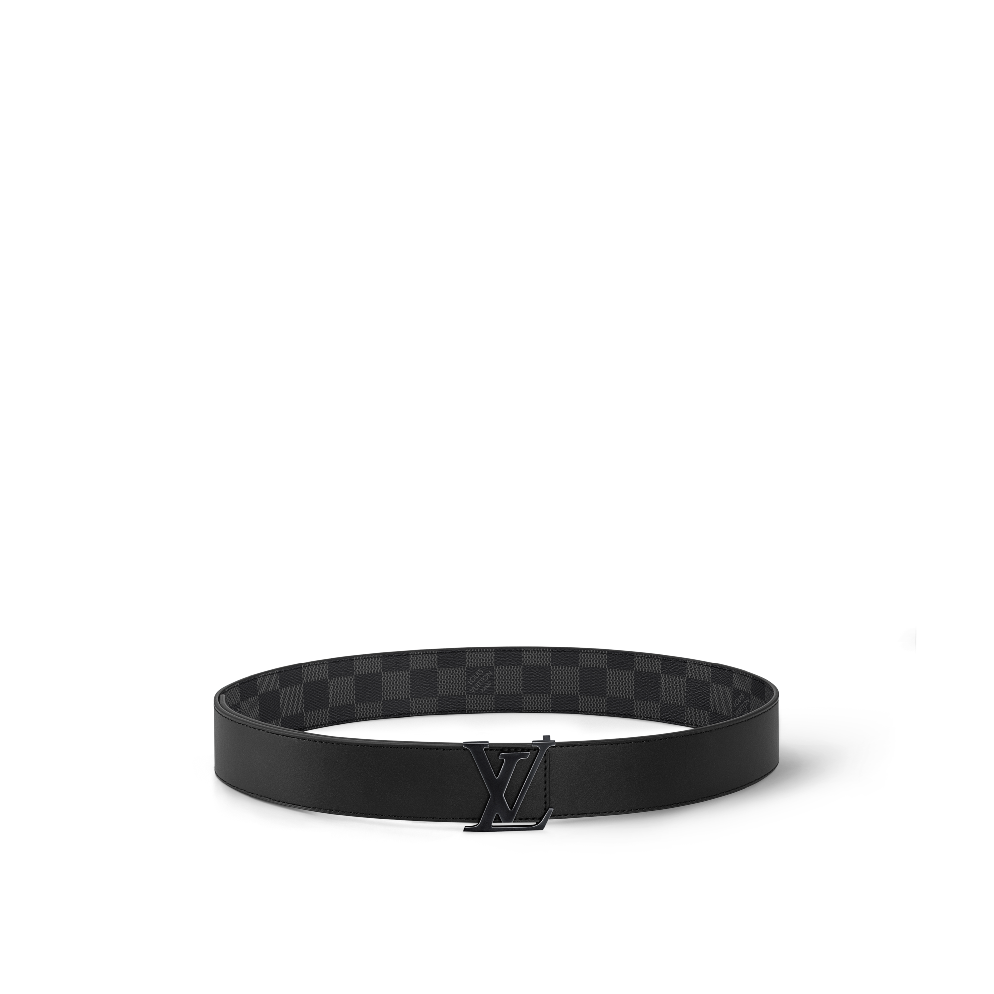 เข็มขัดรุ่น LV Initiales ขนาด 40 มม. ใส่ได้ทั้งสองด้าน Damier Graphite in ผู้ชาย