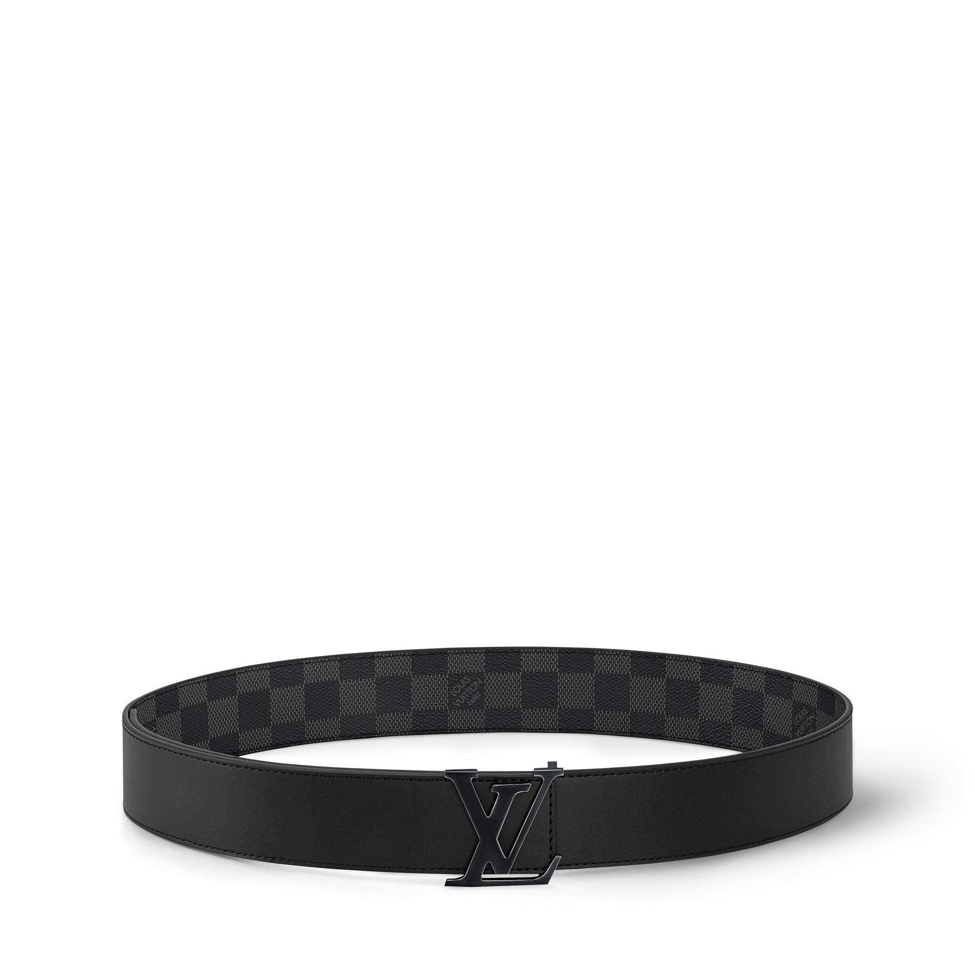 เข็มขัดรุ่น LV Initiales ขนาด 40 มม. ใส่ได้ทั้งสองด้าน Damier Graphite in ผู้ชาย