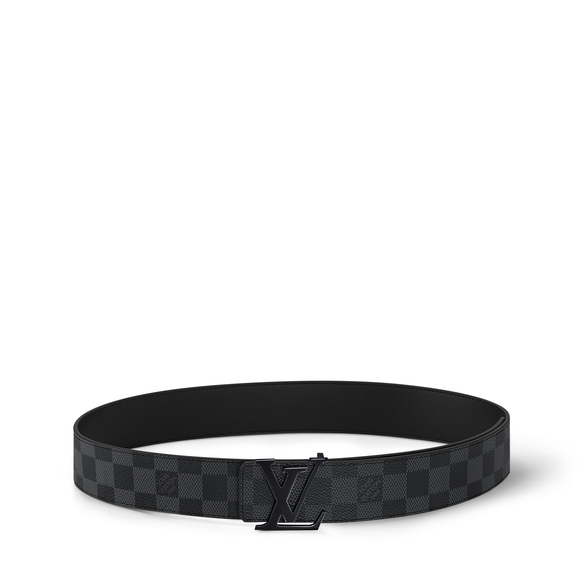 เข็มขัดรุ่น LV Initiales ขนาด 40 มม. ใส่ได้ทั้งสองด้าน Damier Graphite in ผู้ชาย