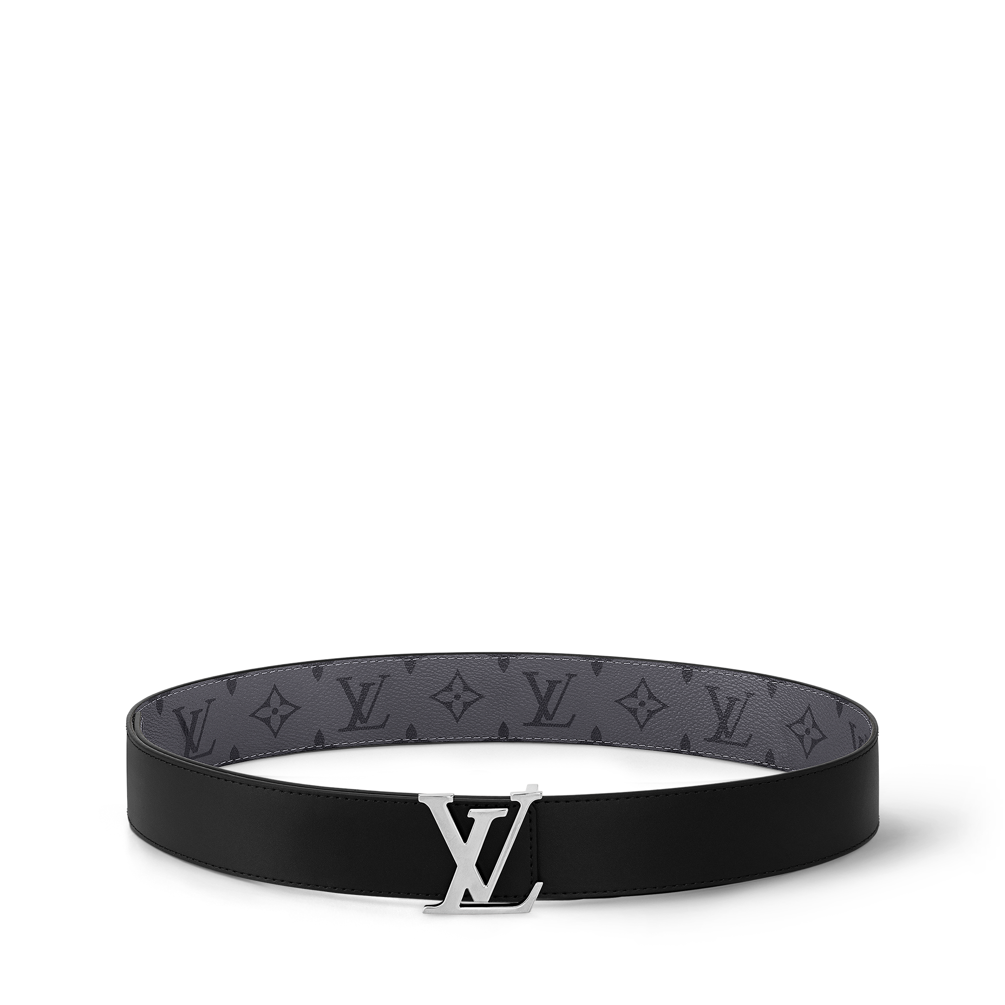 เข็มขัดรุ่น LV Initials ขนาด 40 มม. ใส่ได้ทั้งสองด้าน G66 in ผู้ชาย