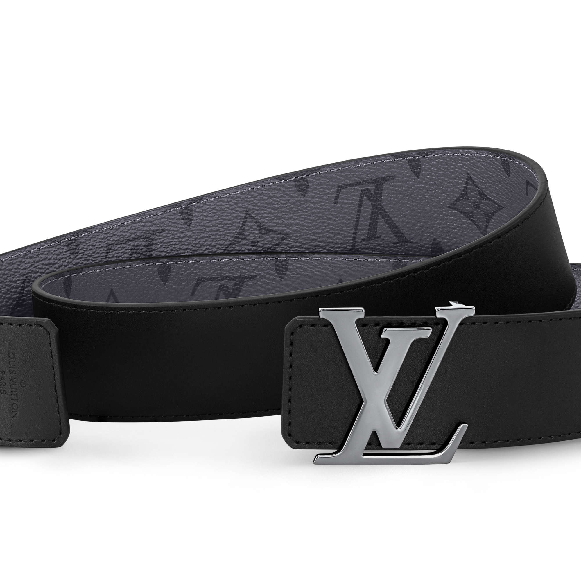เข็มขัดรุ่น LV Initials ขนาด 40 มม. ใส่ได้ทั้งสองด้าน G66 in ผู้ชาย