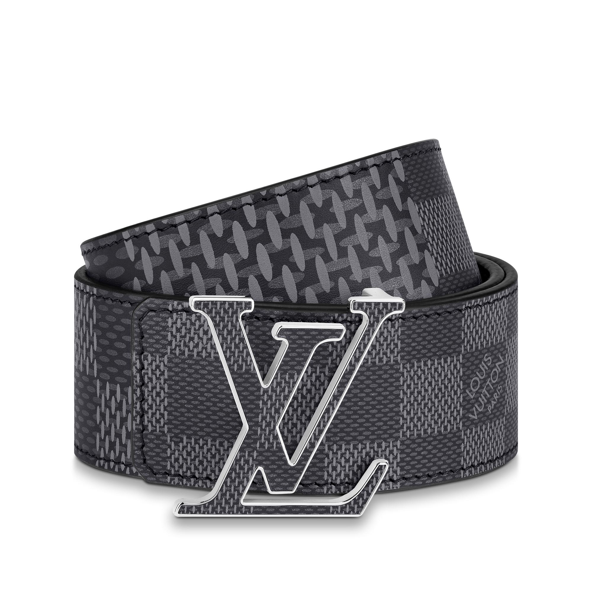 เข็มขัดรุ่น LV Initiales ขนาด 40 มม. ใส่ได้ทั้งสองด้าน Damier Infini in ผู้ชาย