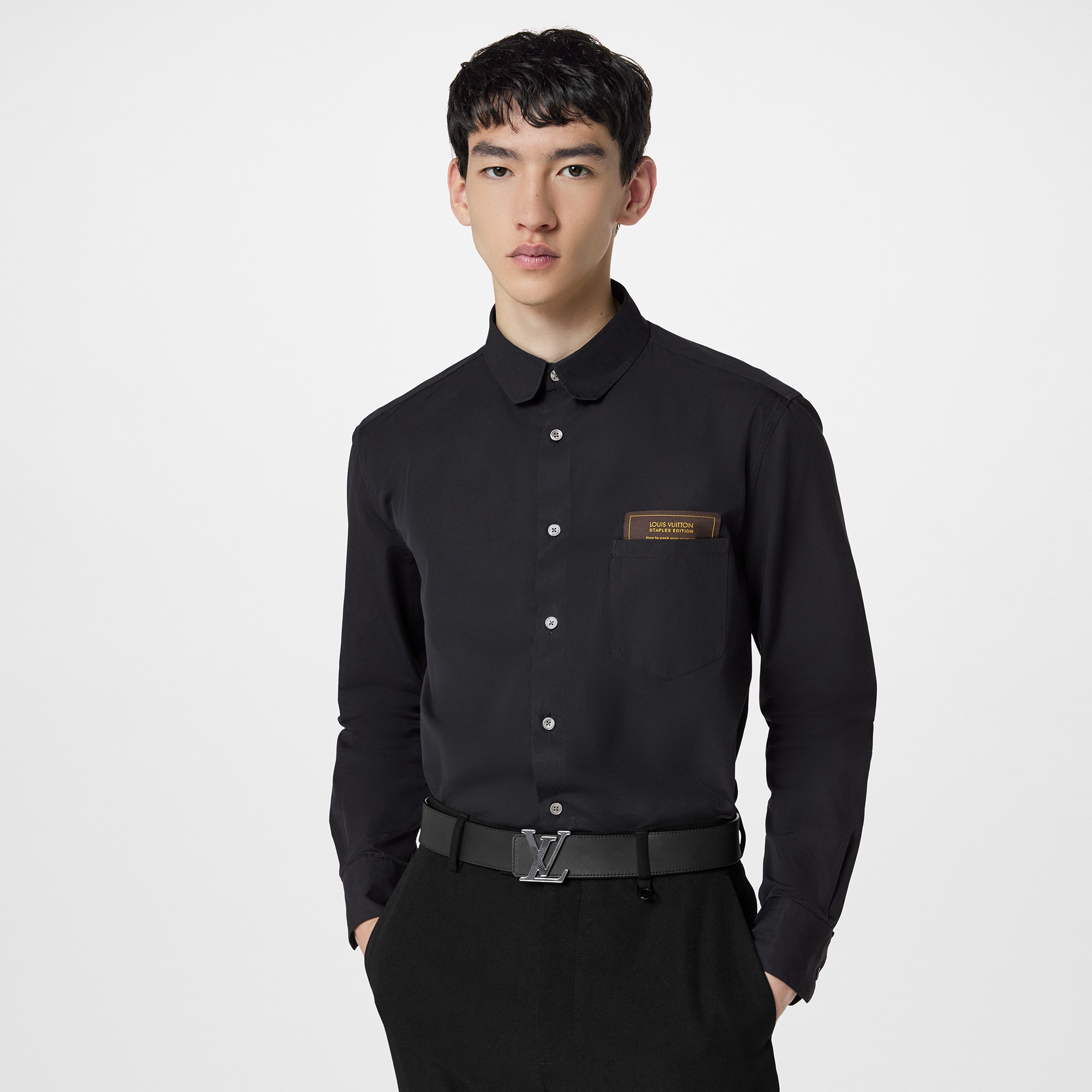 เข็มขัดรุ่น LV Initiales ขนาด 40 มม. ใส่ได้ทั้งสองด้าน Damier Infini in ผู้ชาย