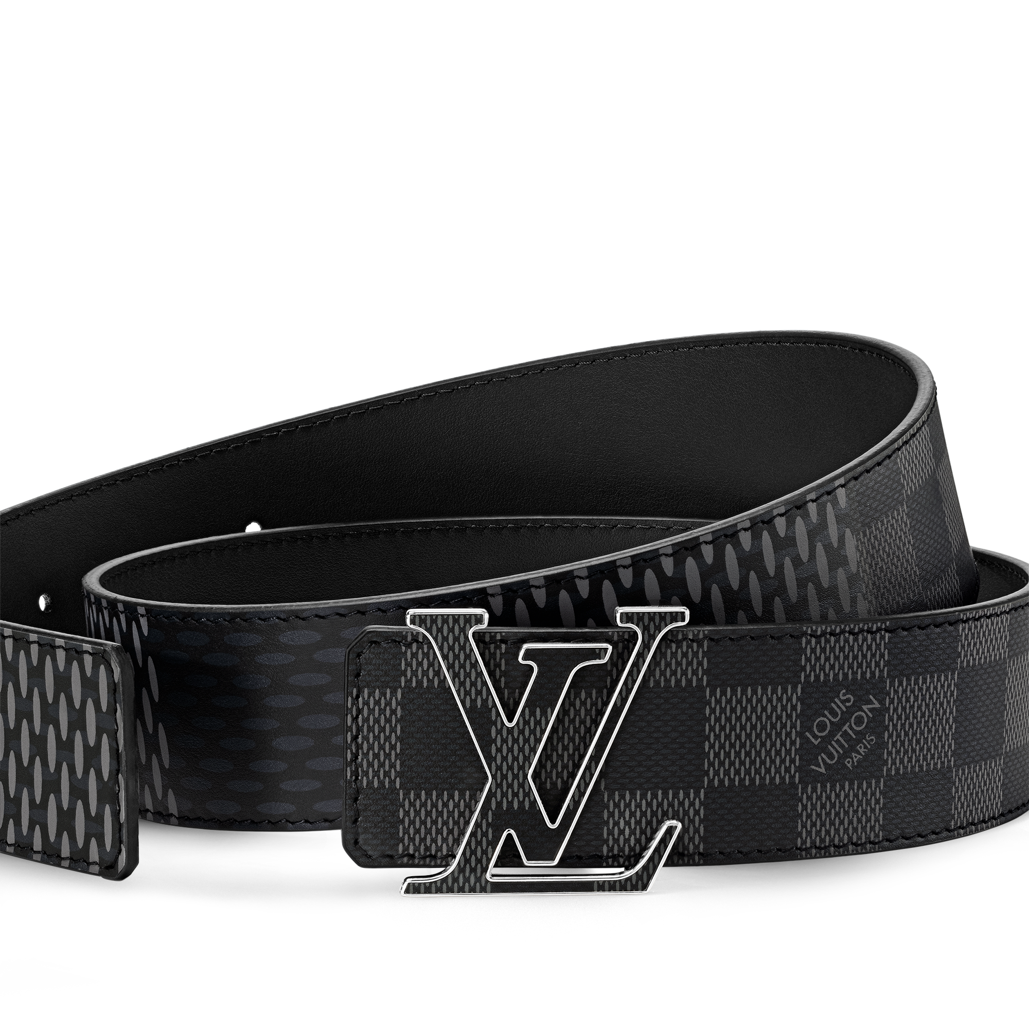 เข็มขัดรุ่น LV Initiales ขนาด 40 มม. ใส่ได้ทั้งสองด้าน Damier Infini in ผู้ชาย