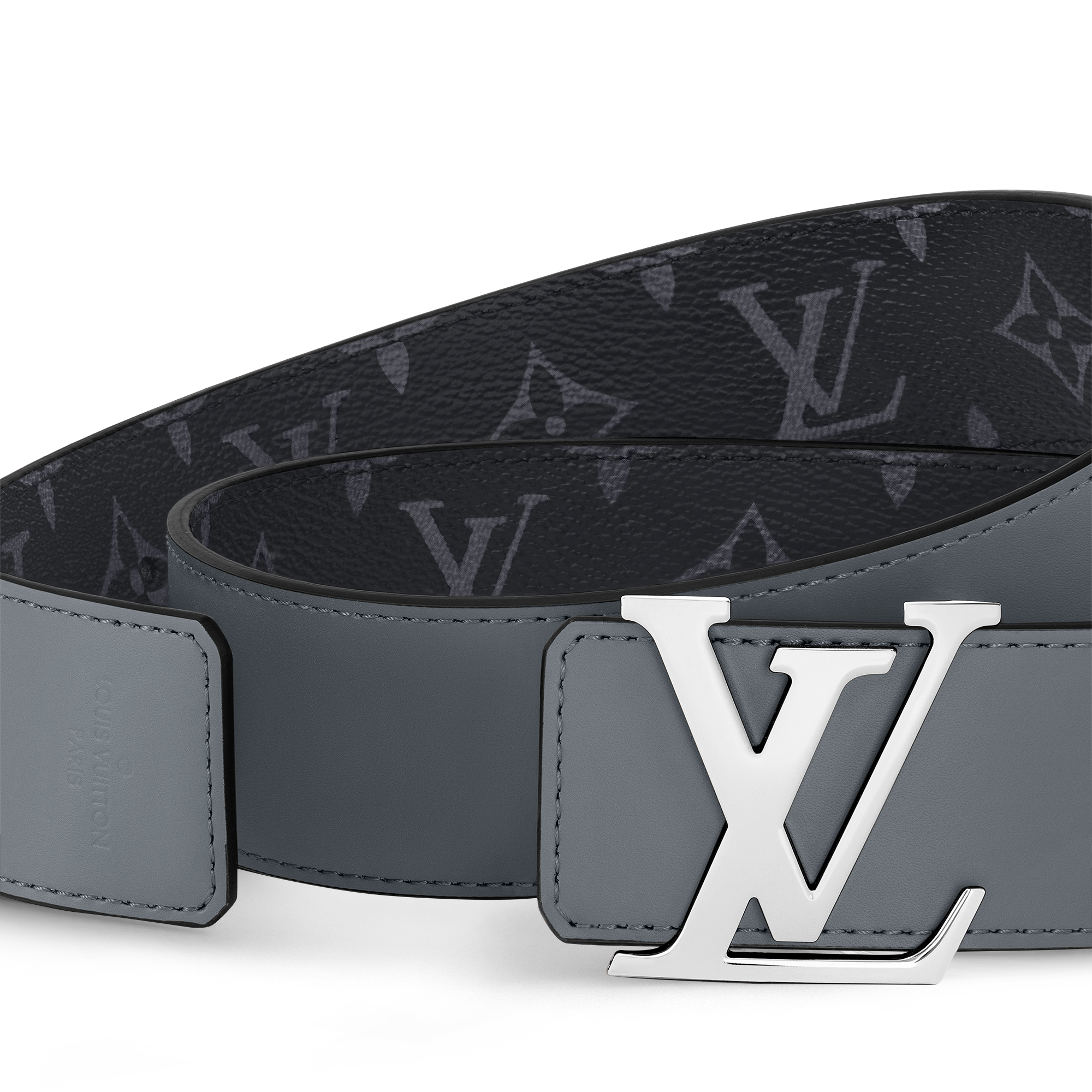เข็มขัดรุ่น LV Initiales ขนาด 40 มม. ใส่ได้ทั้งสองด้าน Monogram Eclipse in ผู้ชาย