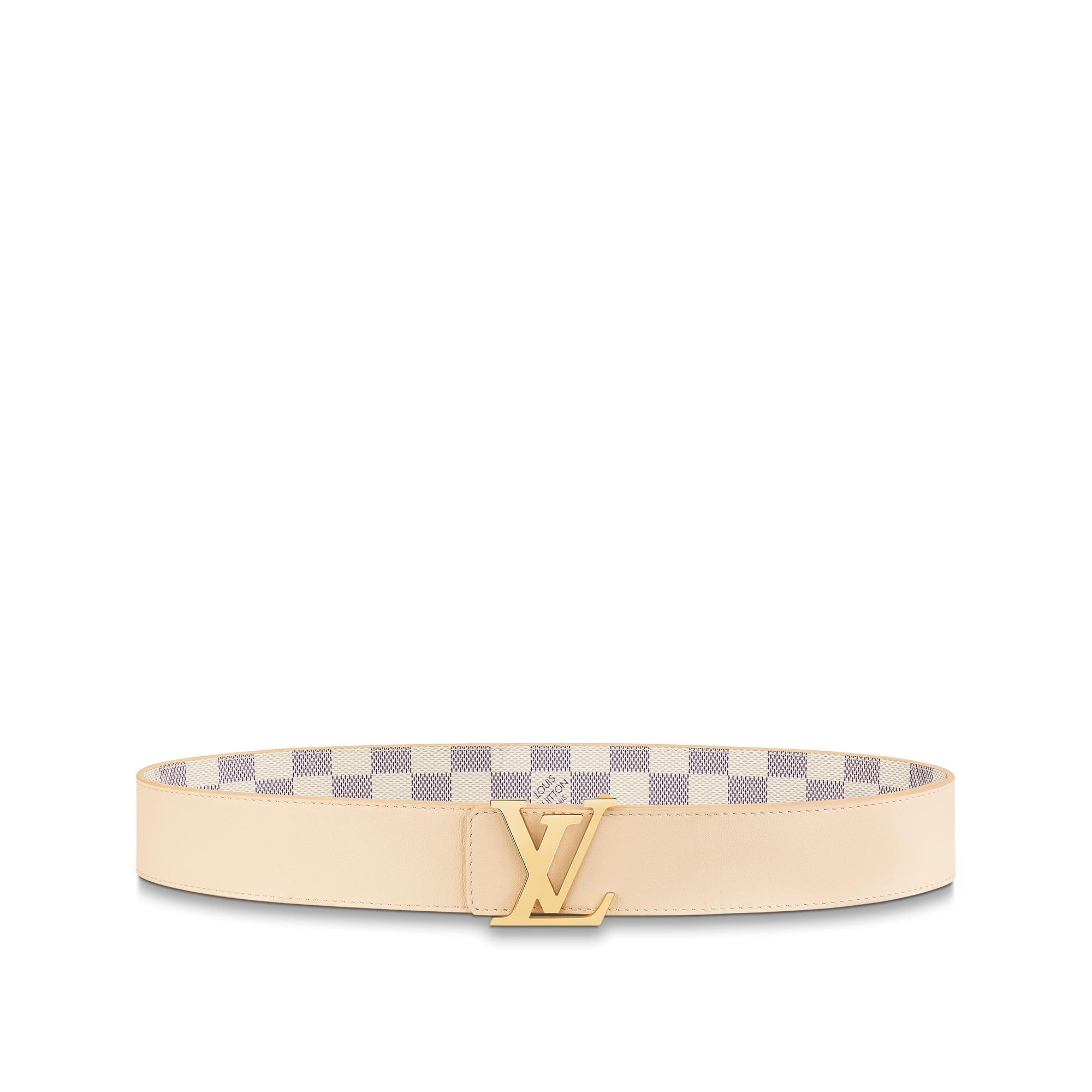 เข็มขัดรุ่น LV Initiales ขนาด 40 มม. ใส่ได้ทั้งสองด้าน Damier Azur in ผู้หญิง