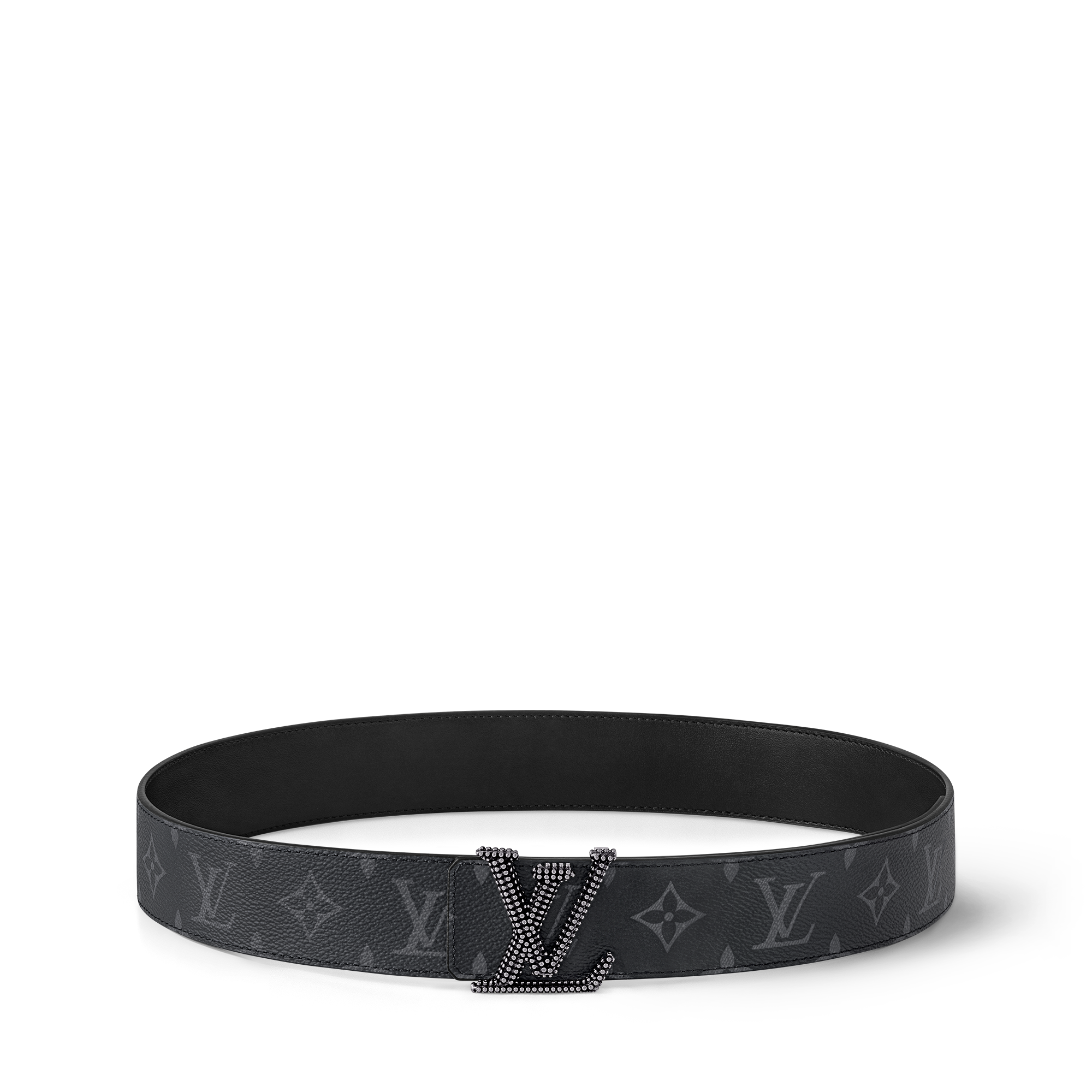 เข็มขัดรุ่น LV Initiales Studs ขนาด 40 มม. ใส่ได้ทั้งสองด้าน Monogram Eclipse in ผู้ชาย