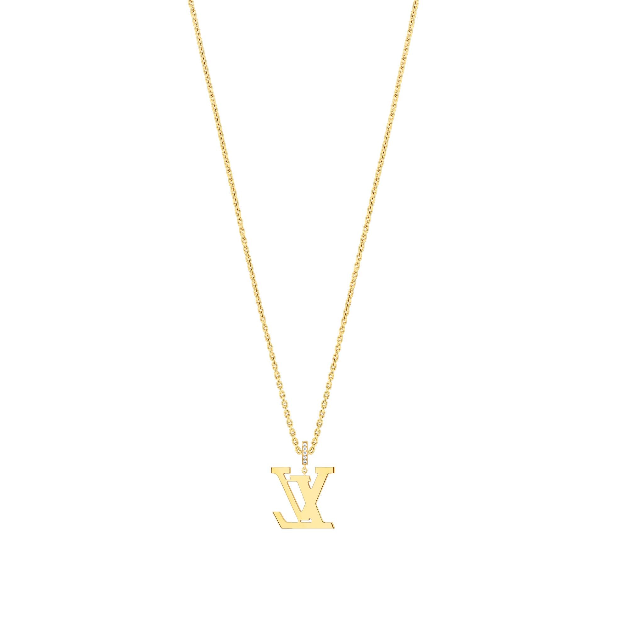 จี้ LV ขนาดใหญ่ เยลโลว์โกลด์และเพชร  in จิวเวลรี่