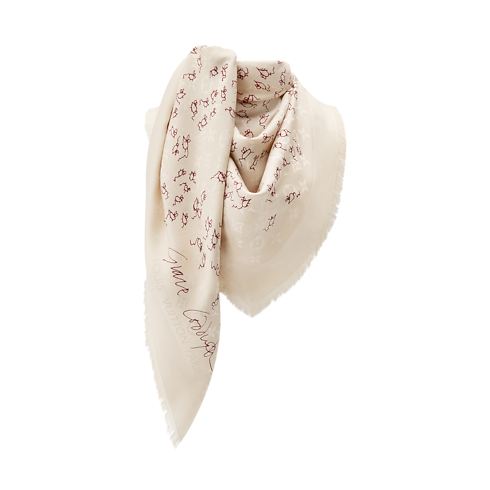 ผ้าคลุมไหล่รุ่น LV Mice Monogram Classique . in ผู้หญิง's แอคเซสเซอรี่ ผ้าคลุมไหล่แบรนด์สำหรับผู้หญิง collections by Louis Vuitton (การย่อ/ขยายผลิตภัณฑ์)