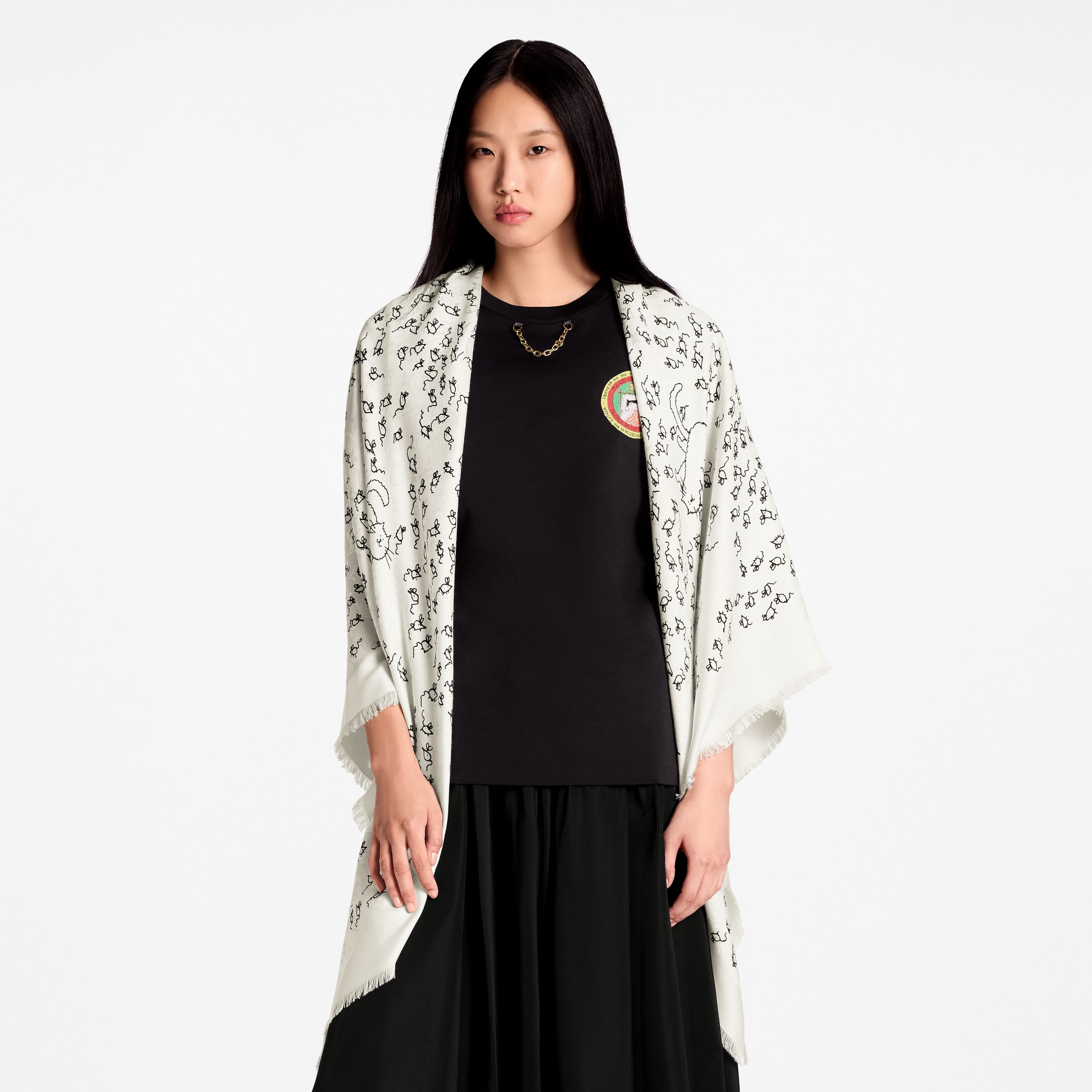 ผ้าคลุมไหล่รุ่น LV Mice Monogram Classique . in ผู้หญิง