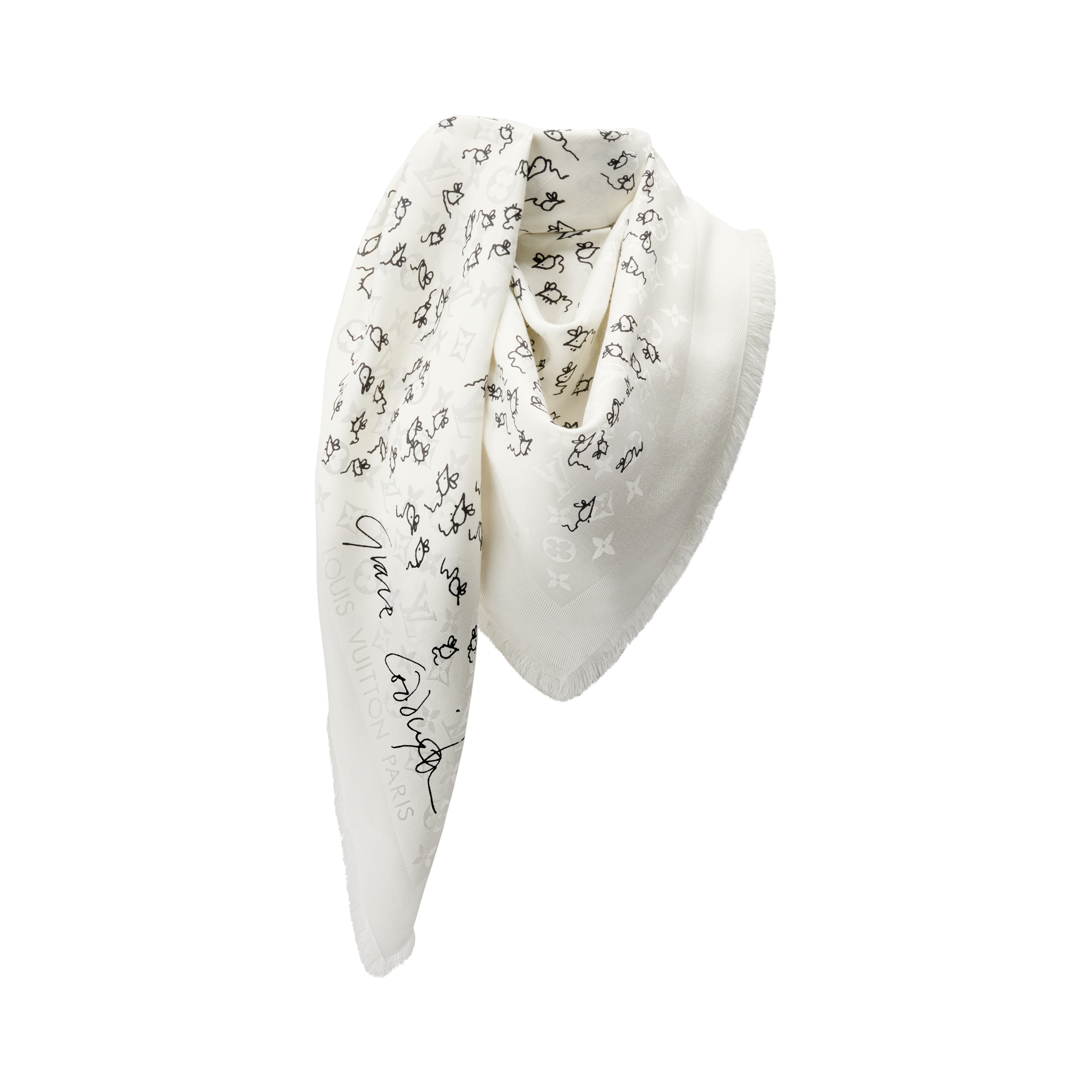 ผ้าคลุมไหล่รุ่น LV Mice Monogram Classique . in ผู้หญิง