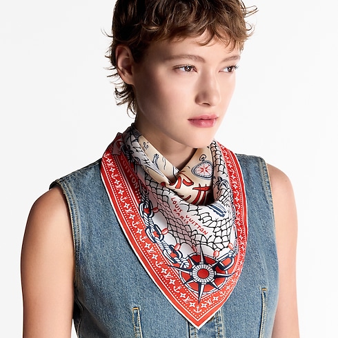 ผ้า Square รุ่น LV Ocean Treasure Map 70 . in ผู้หญิง's แอคเซสเซอรี่ ผ้าโพกหัวสำหรับผู้หญิง collections by Louis Vuitton (การย่อ/ขยายผลิตภัณฑ์)