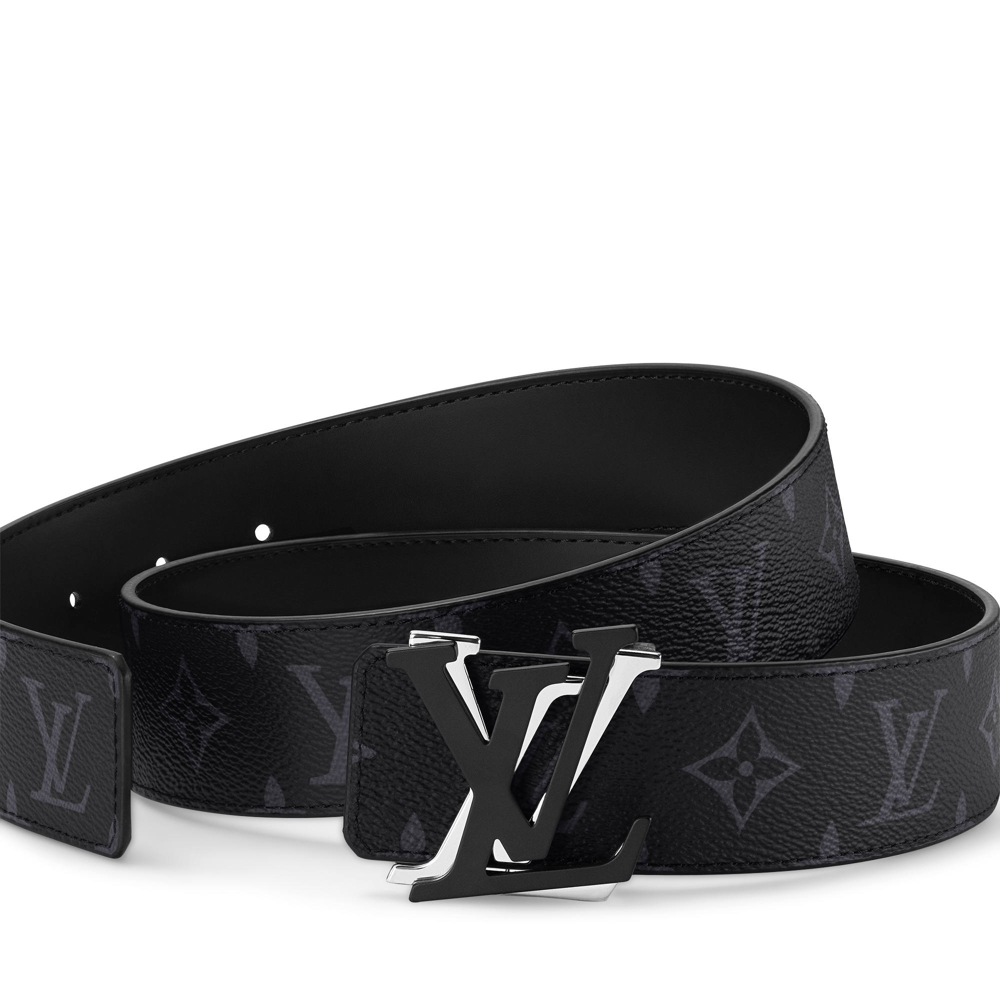 เข็มขัดรุ่น LV Shake ขนาด 40 มม. ใส่ได้ทั้งสองด้าน Monogram Eclipse in ผู้ชาย