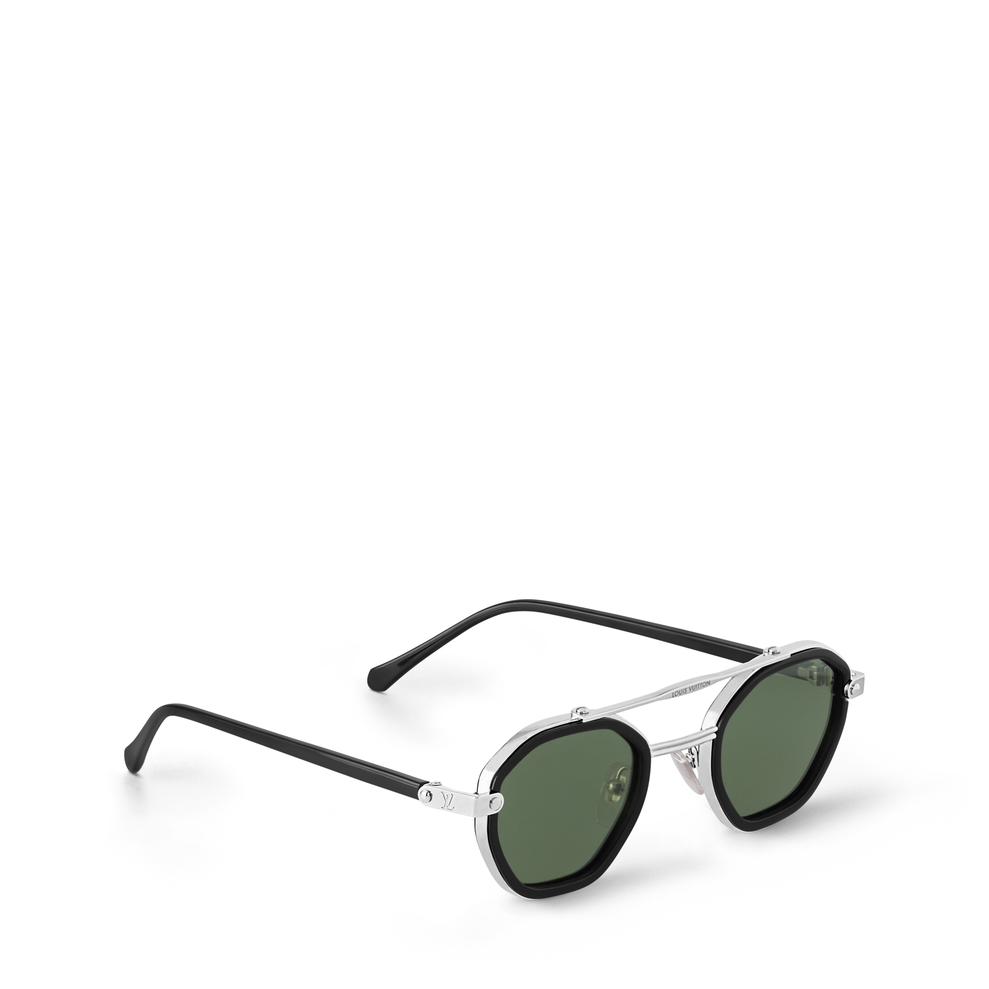 แว่นตากันแดดทรงกลมรุ่น LV Signature Duo . in ผู้ชาย