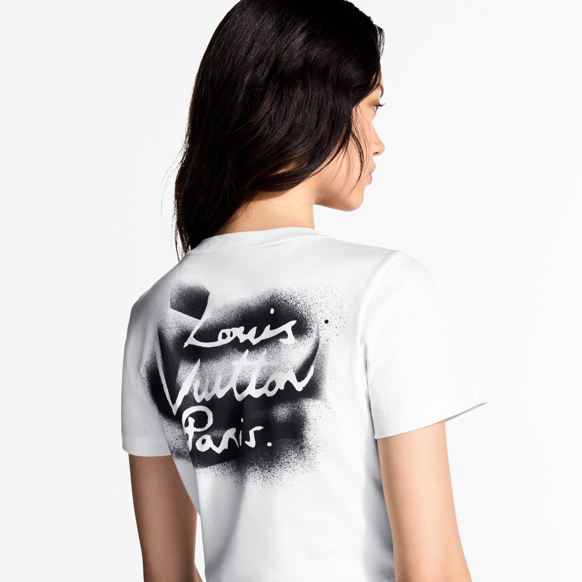 เสื้อครอปลาย LV Spray  in ผู้หญิง
