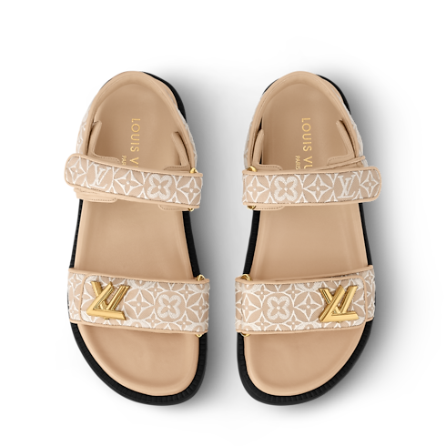รองเท้าสวมเปิดส้นแบนรุ่น LV Sunset Comfort in ผู้หญิง's รองเท้า รองเท้าแซนเดิล collections by Louis Vuitton (การย่อ/ขยายผลิตภัณฑ์)