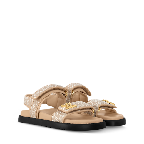 รองเท้าสวมเปิดส้นแบนรุ่น LV Sunset Comfort in ผู้หญิง's รองเท้า รองเท้าแซนเดิล collections by Louis Vuitton (การย่อ/ขยายผลิตภัณฑ์)