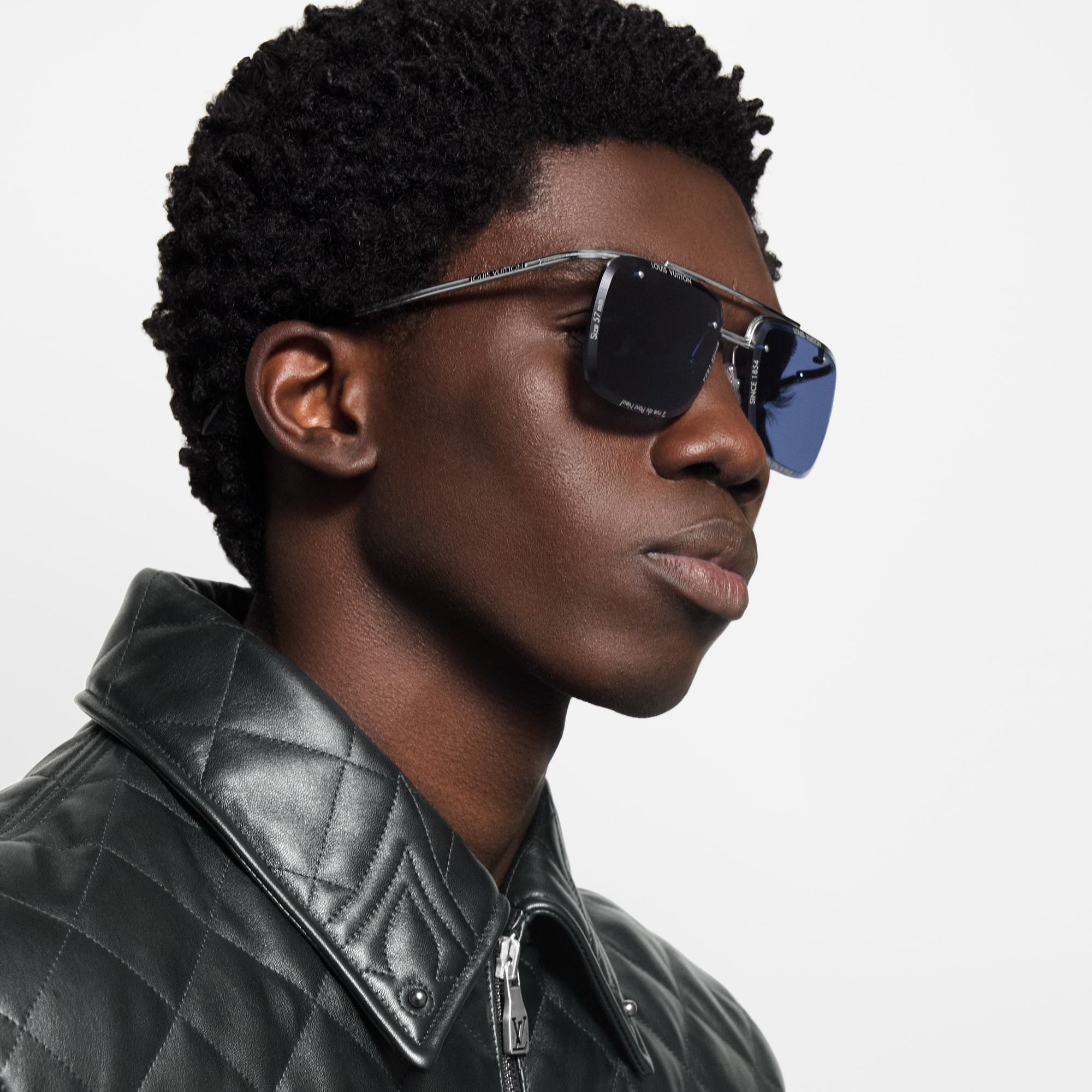 แว่นตากันแดดทรงสี่เหลี่ยมกรอบใหญ่รุ่น LV Super Vision Light . in ผู้ชาย