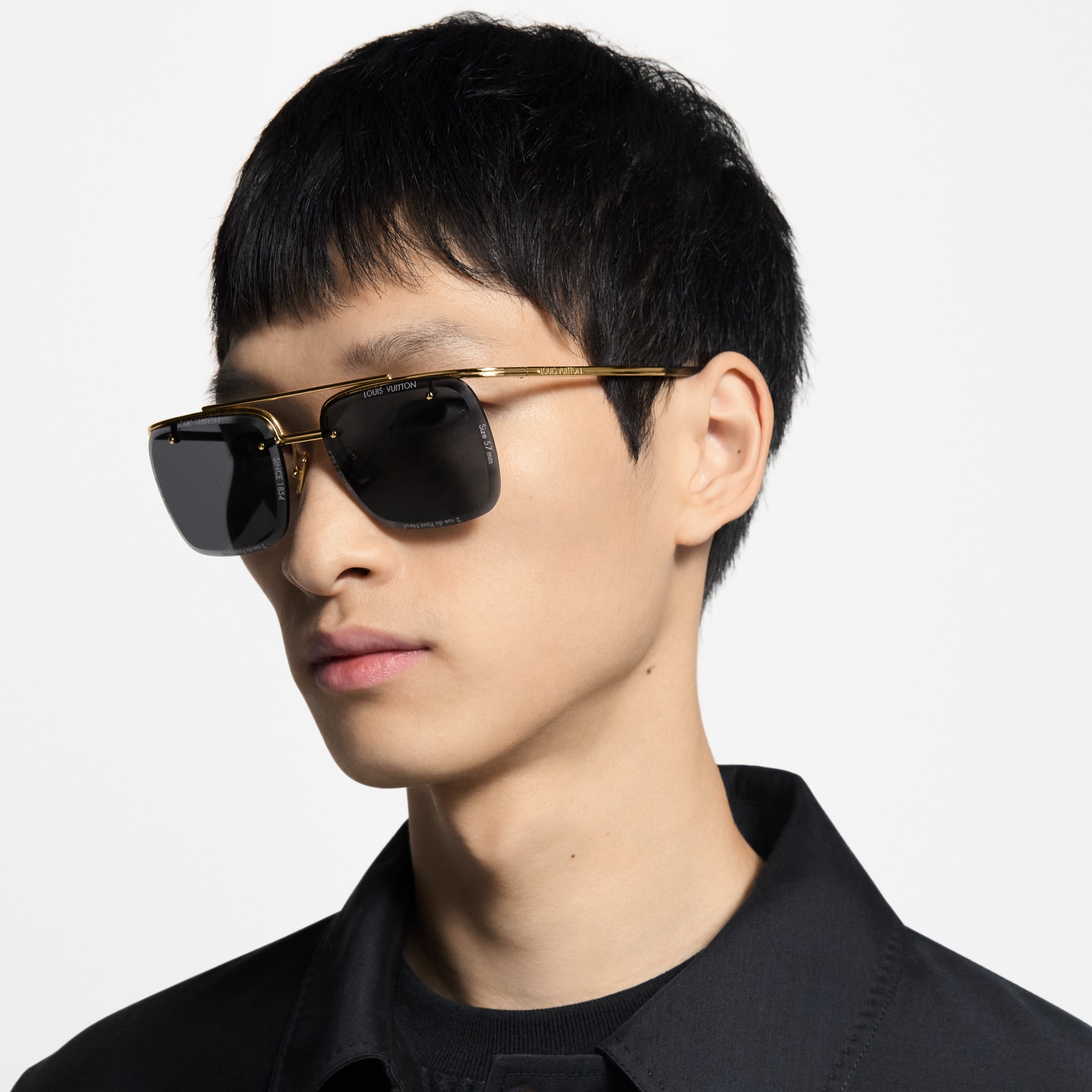 แว่นตากันแดดทรงสี่เหลี่ยมกรอบใหญ่รุ่น LV Super Vision Light . in ผู้ชาย