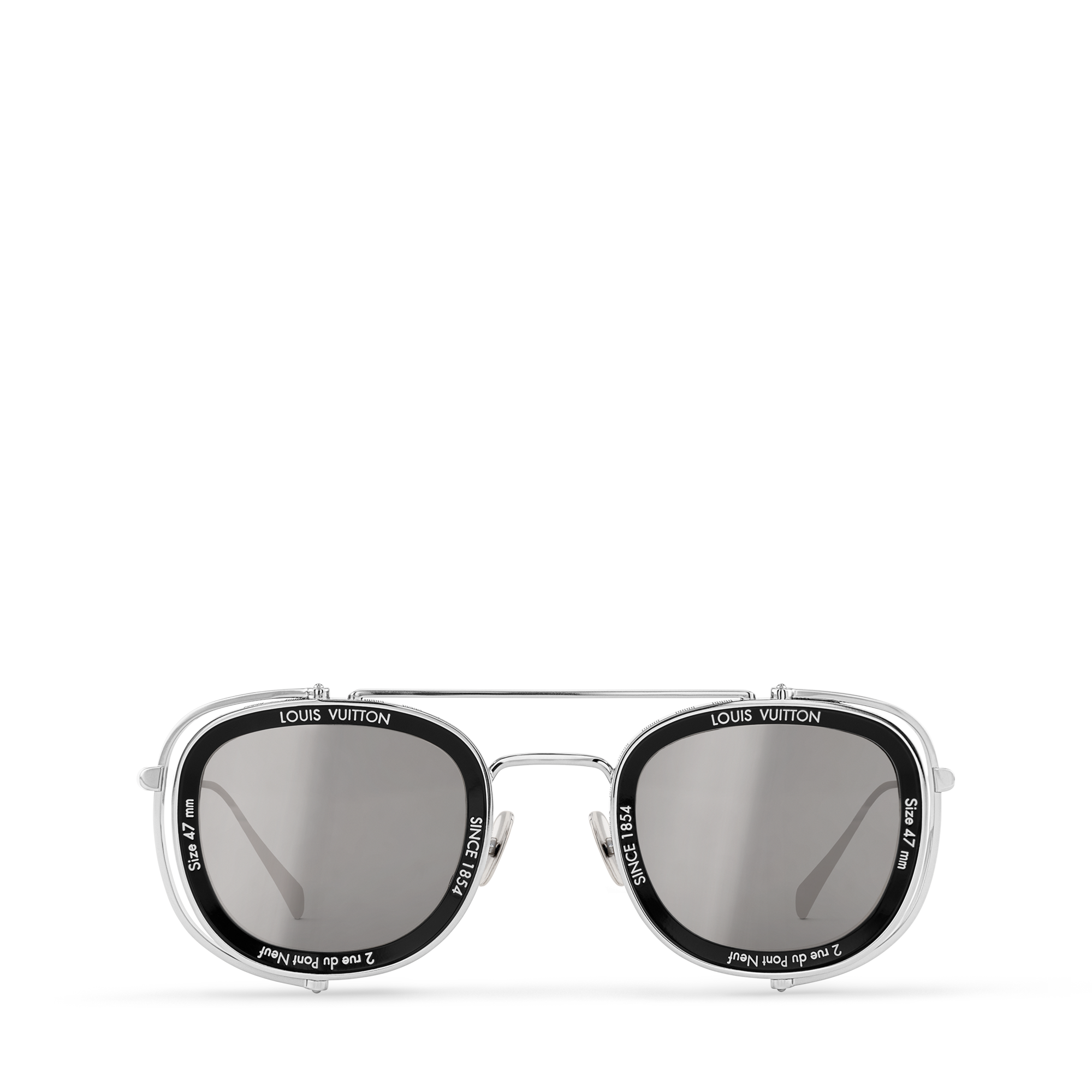 แว่นตากันแดดนักบินกรอบโลหะทรงสี่เหลี่ยมรุ่น LV Super Vision . in ผู้ชาย